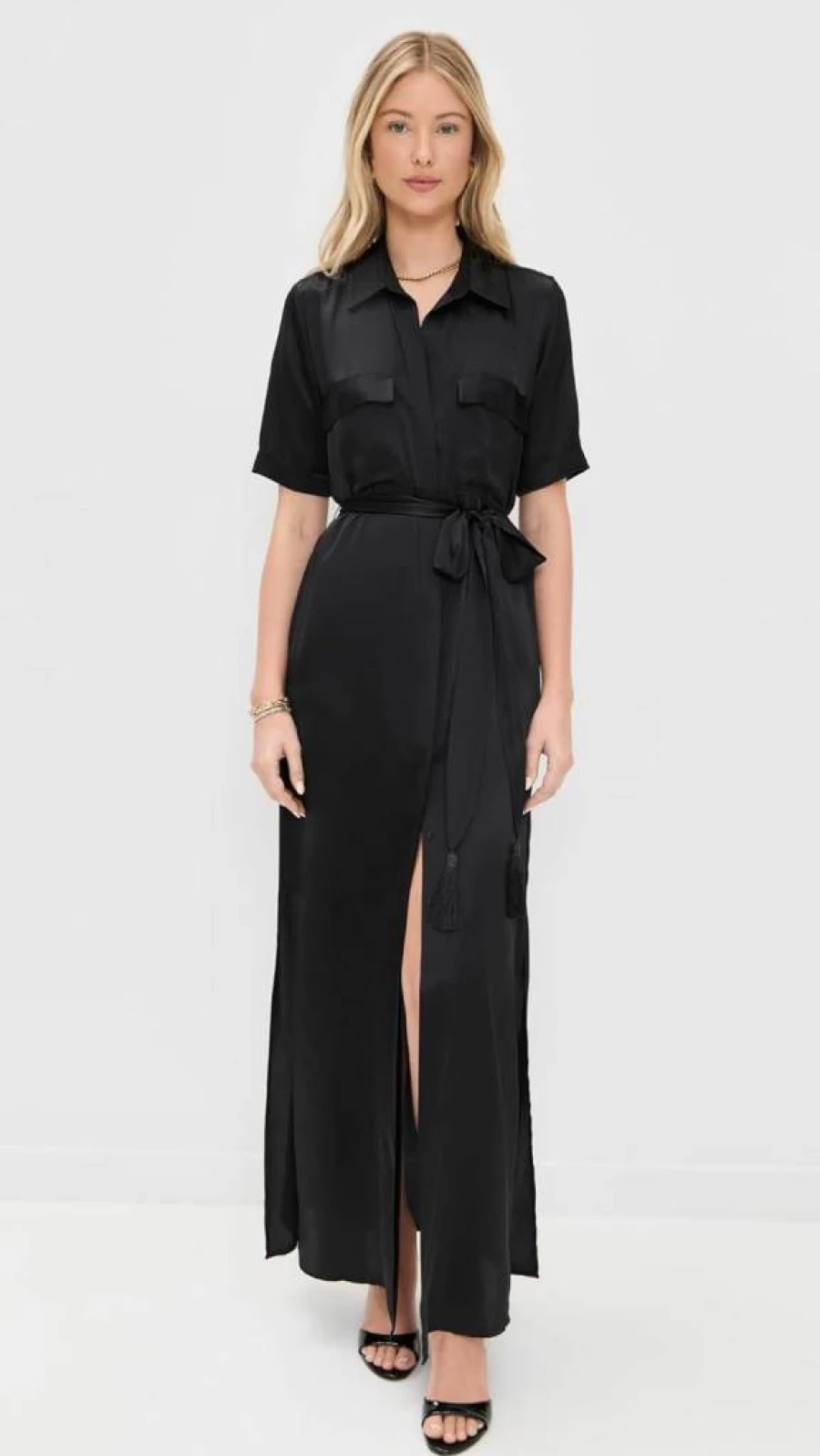 L'AGENCE Women's Klement Tassel Belt Dress | Elegant & Stylish Women's Dress
