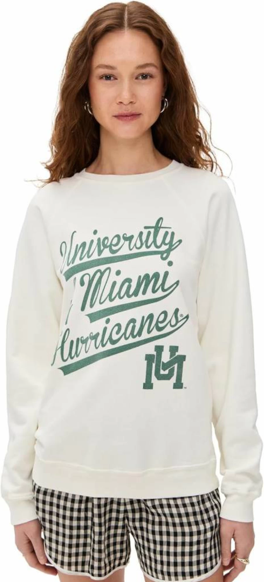 Original Retro Brand Women's University of Miami Hurricanes Vintage Crewneck Sweatshirt