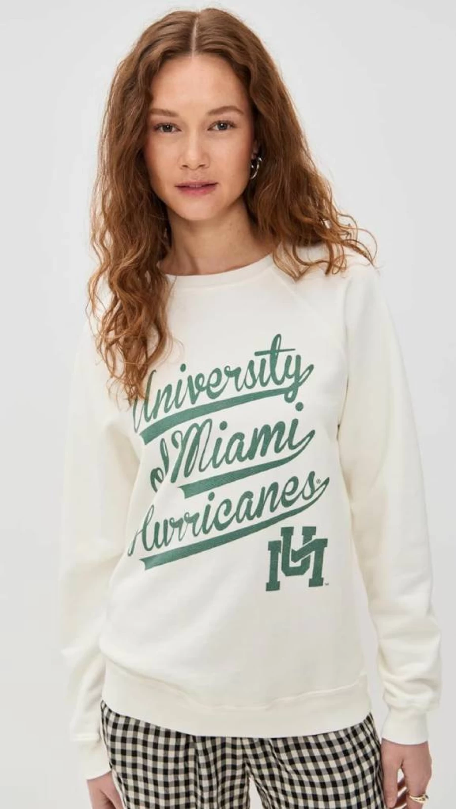 Original Retro Brand Women's University of Miami Hurricanes Vintage Crewneck Sweatshirt