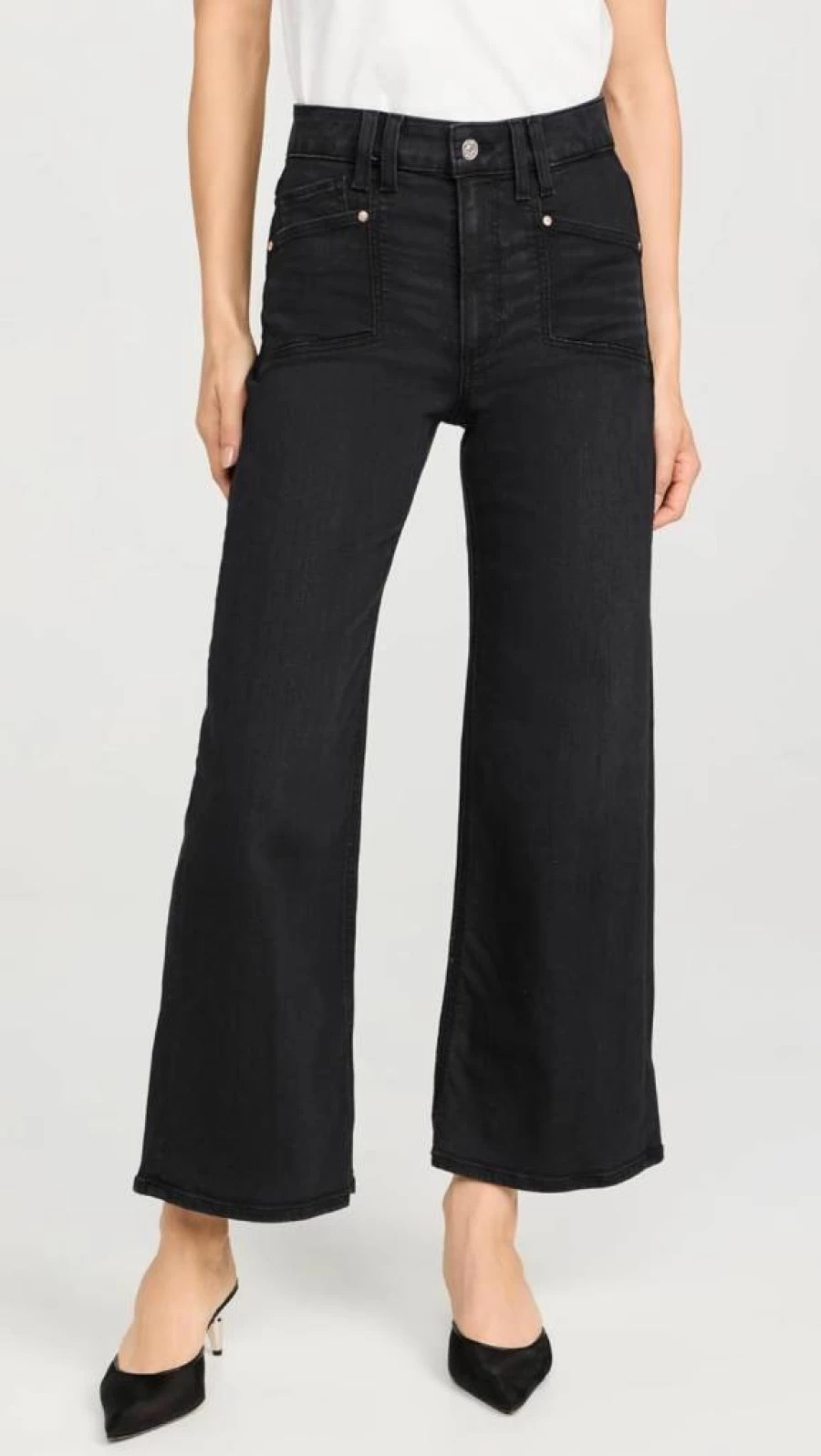 PAIGE Women's Anessa High-Rise Skinny Jeans with Set-In Pockets - Classic Blue Denim