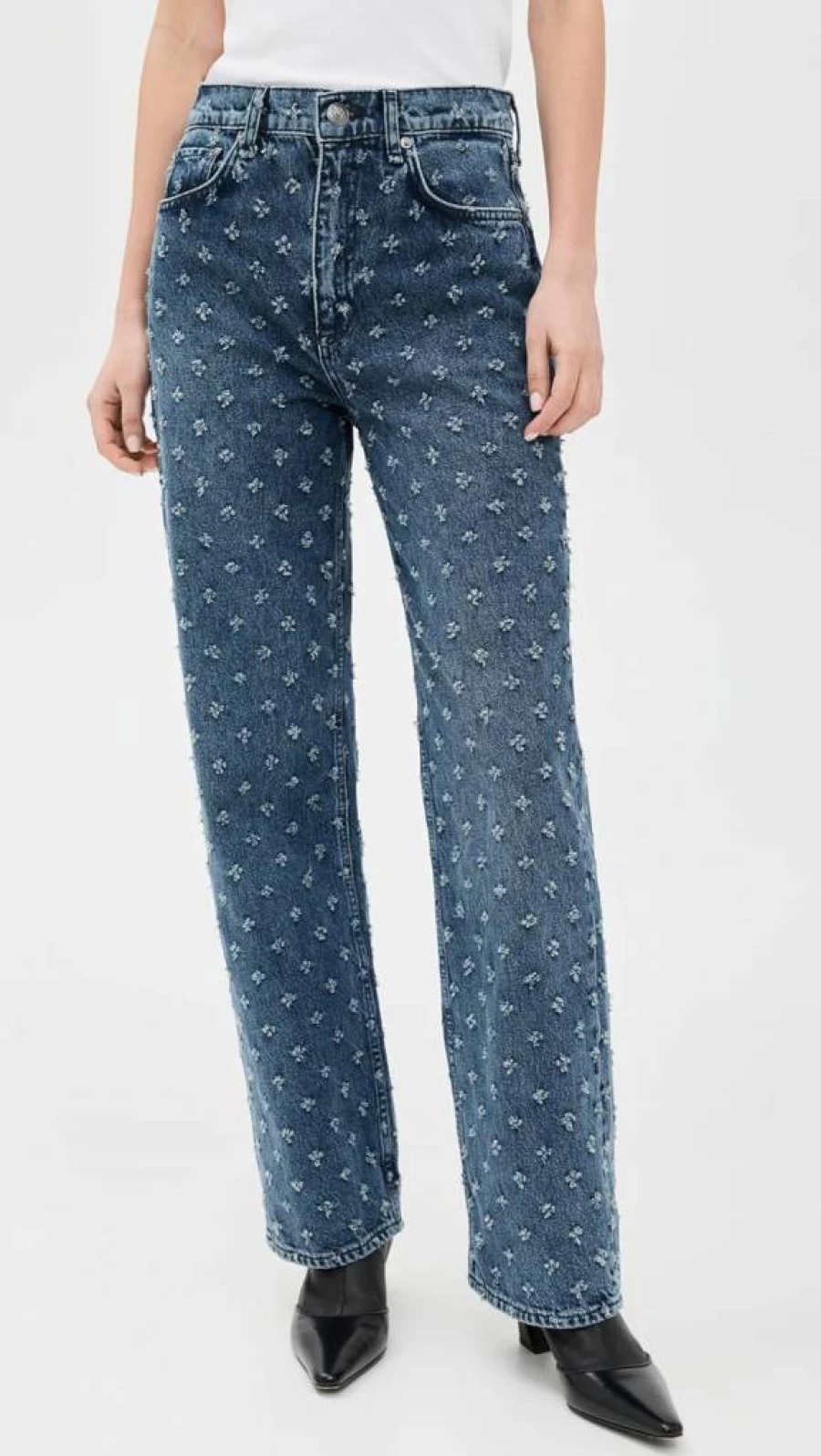 Rag & Bone Women's Shea High-Rise Relaxed Straight Leg Ankle Jeans