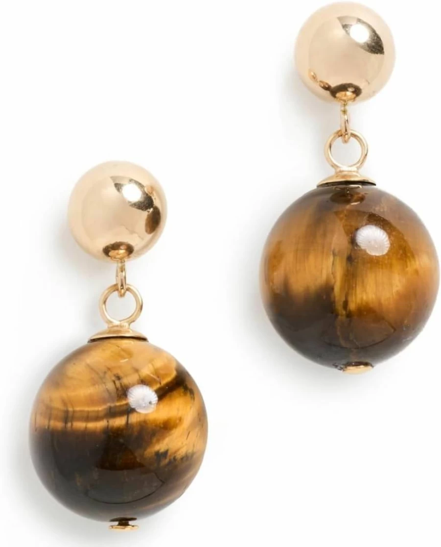 SHASHI Women's Rio Hoop Earrings - Gold-Tone Bohemian Dangle Earrings for Women