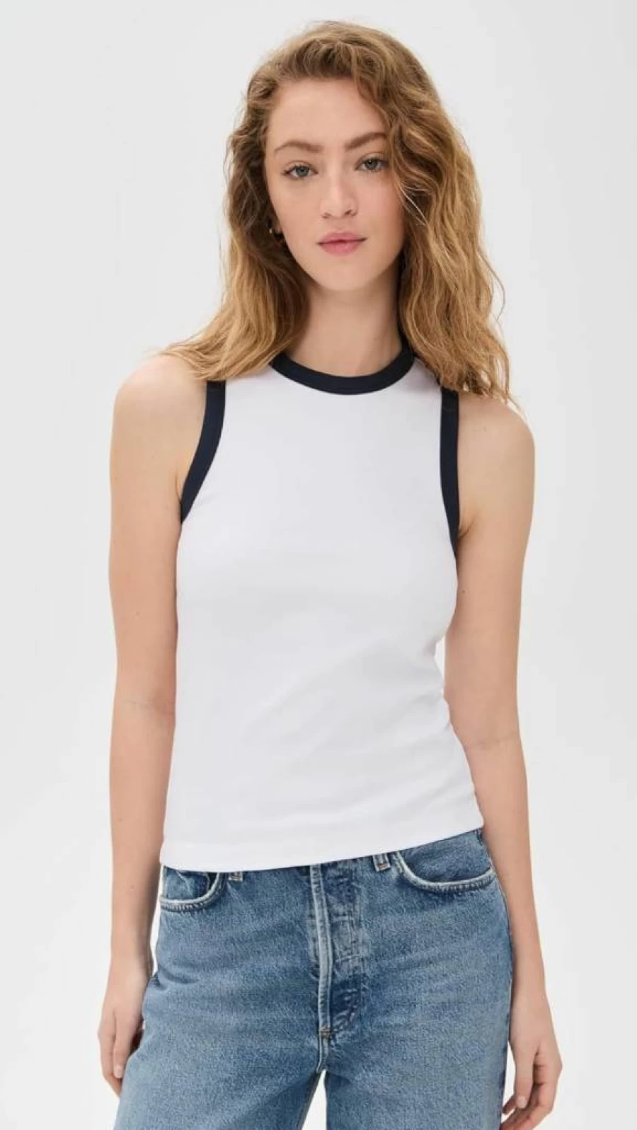 Rag & Bone Women's Mia Ringer Tank Top - Stylish Casual Sleeveless Shirt