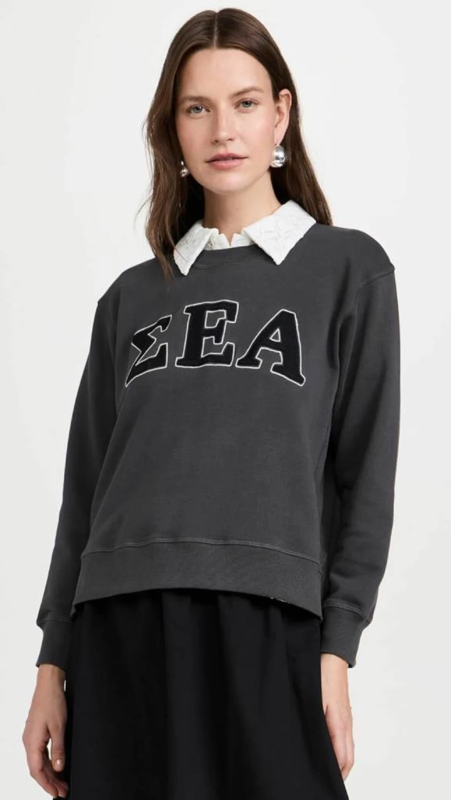 Sea Women's Adonis Embroidered Sweatshirt - Stylish Casual Pullover with Unique Design