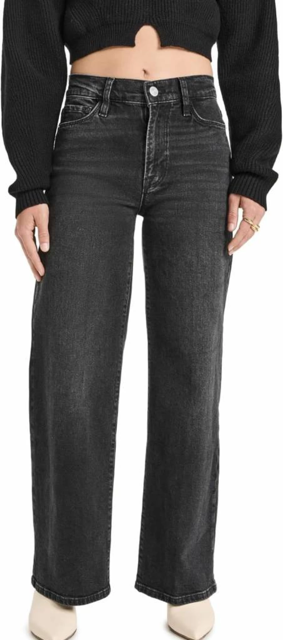 FRAME Women's Petite Le Pixie Slim Fit High-Waisted Palazzo Jeans