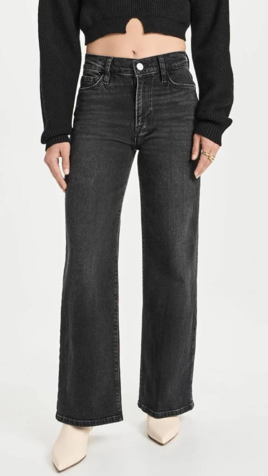 FRAME Women's Petite Le Pixie Slim Fit High-Waisted Palazzo Jeans