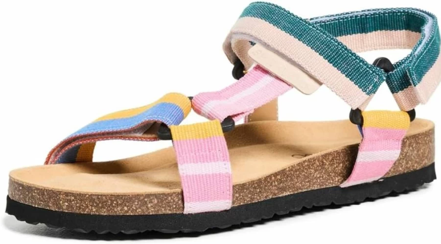 Shekudo Women's Yamba Sandals | Handmade Leather Slide Sandals for Women | Comfortable Summer Footwear