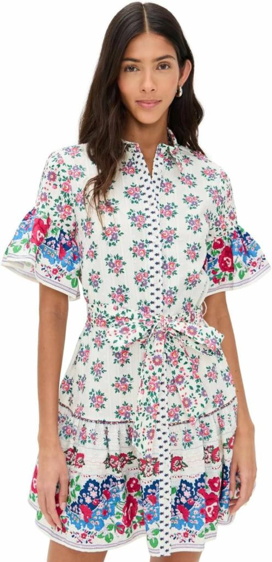 Shoshanna Women's Lima Dress - Elegant Flowy Midi Dress with Floral Print for Casual and Special Occasions