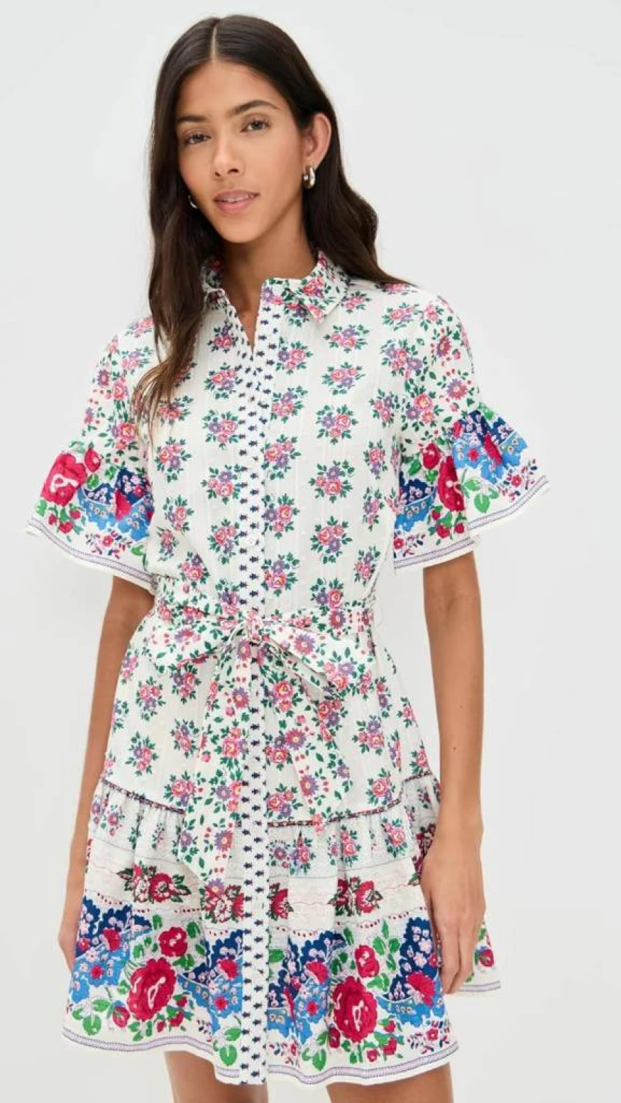 Shoshanna Women's Lima Dress - Elegant Flowy Midi Dress with Floral Print for Casual and Special Occasions