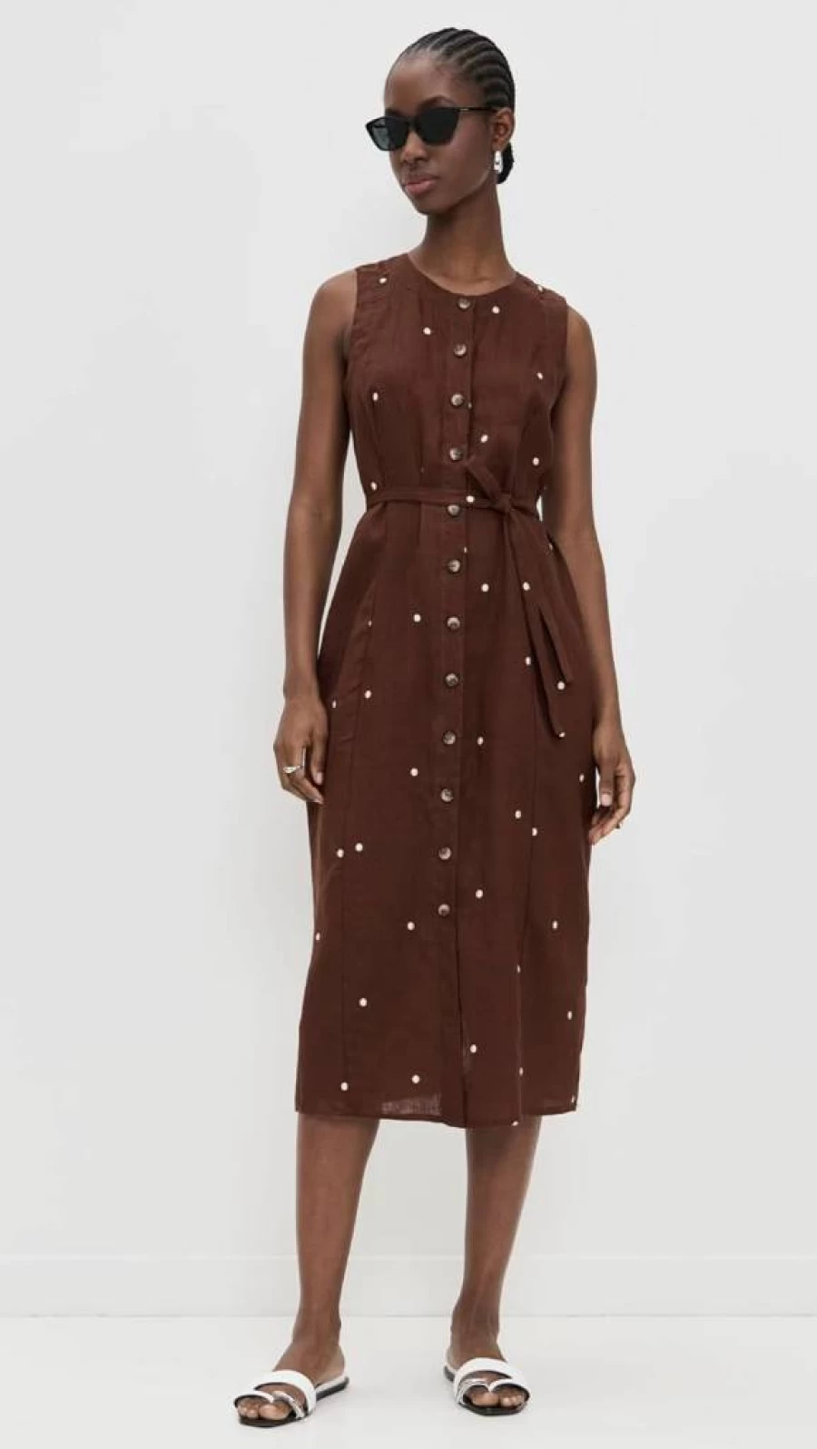 Little Women's Polka Dot Embroidered Floral Dress - Little Lies Boho Chic Summer Dress