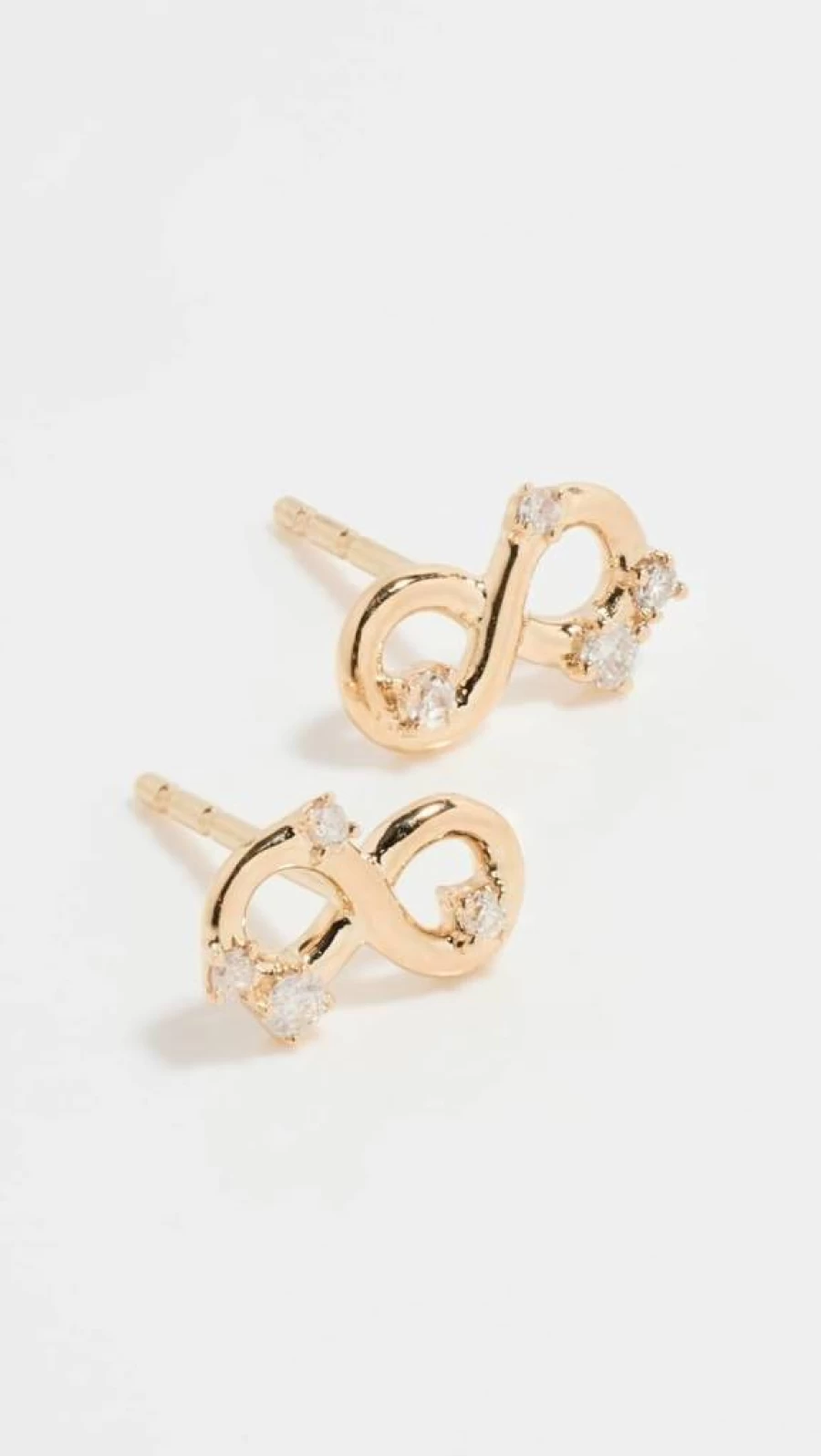 Adina Reyter 14K White Gold Diamond Infinity Stud Earrings for Women