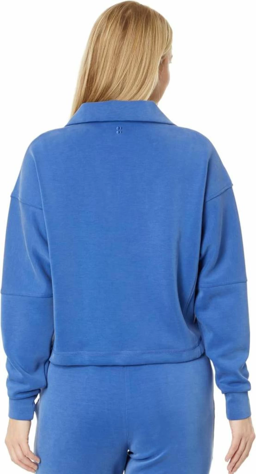 Sweaty Betty Women's Soft Sand Wash Half Zip Pullover Sweatshirt - Comfortable Casual Fleece Top