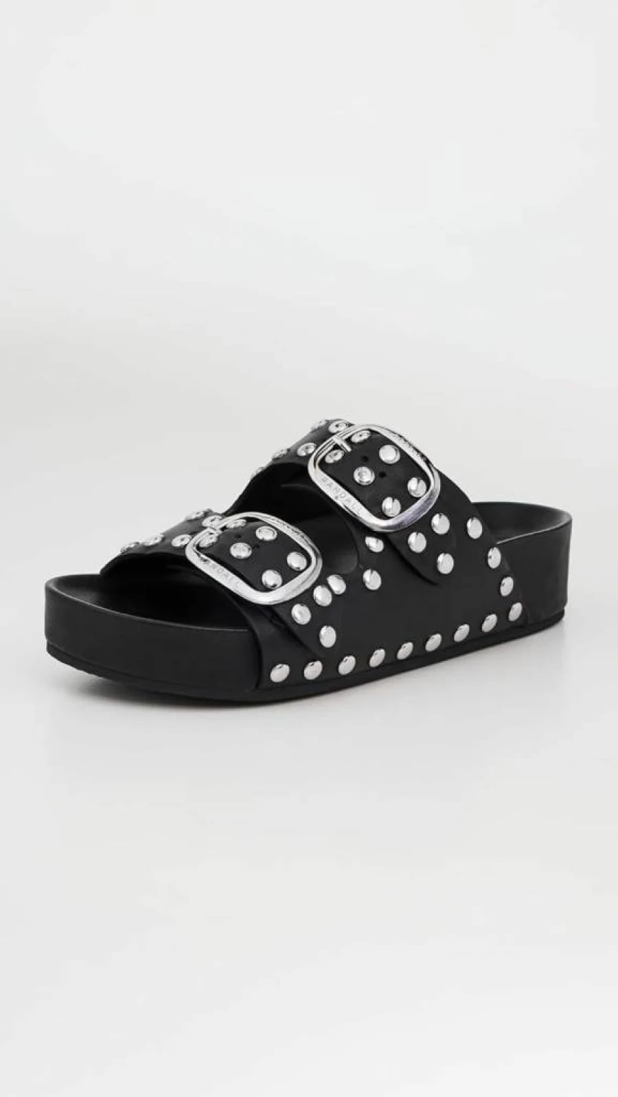 Loeffler Randall Women's Jack Two Band Leather Sandals - Comfortable Slide Sandals for Summer