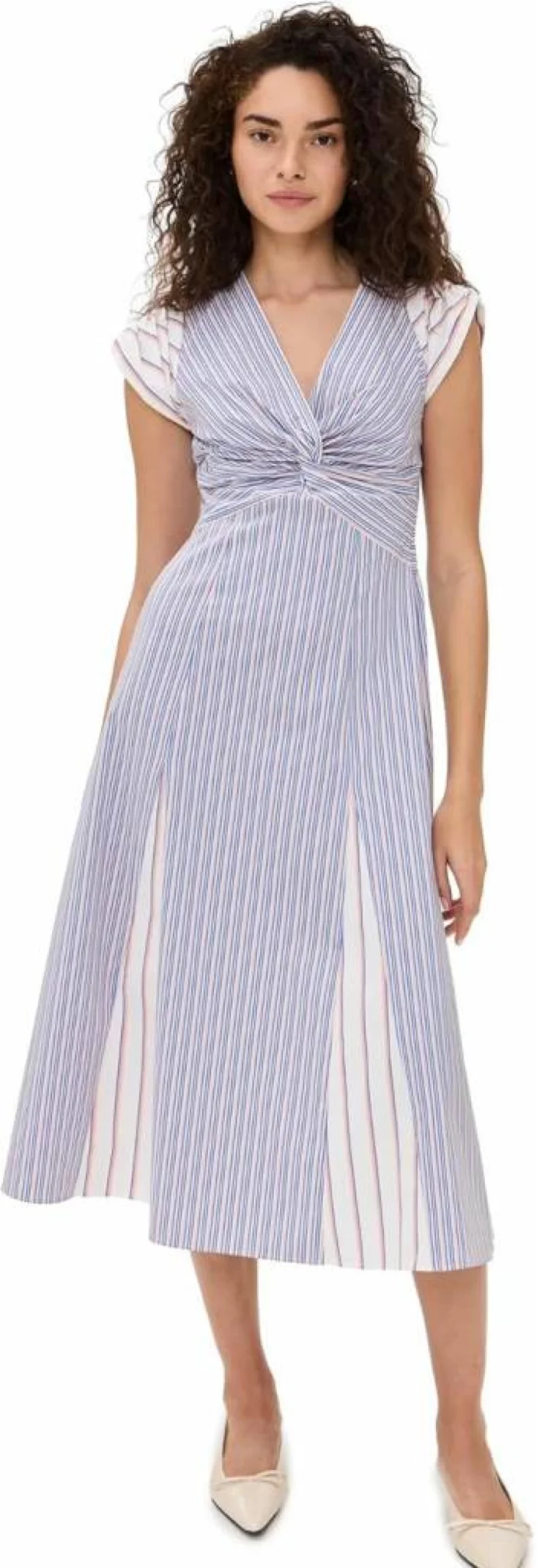 Shoshanna Women's Avalynn Striped Dress - Flowy Canopy Stripe Summer Dress