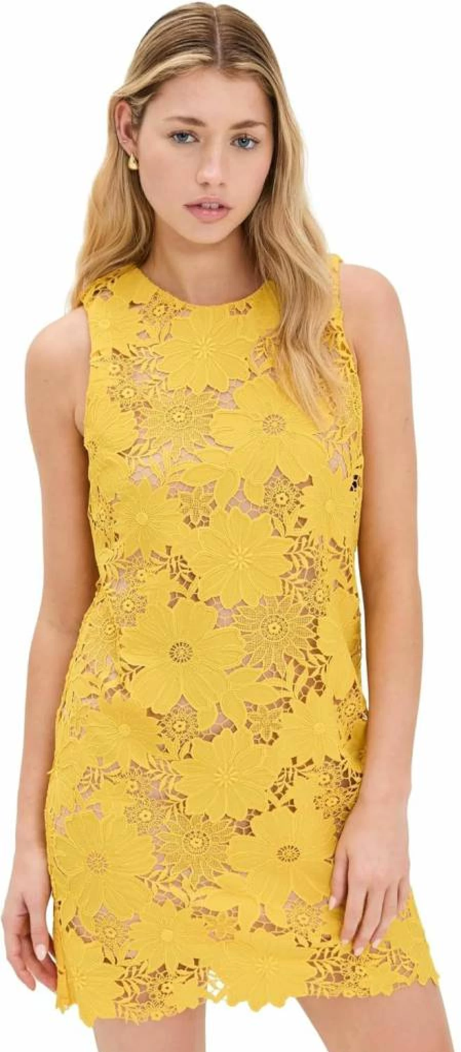 Le Superbe Women's Floral Sunflower Shift Dress - Summer Casual Sleeveless A-Line Dress