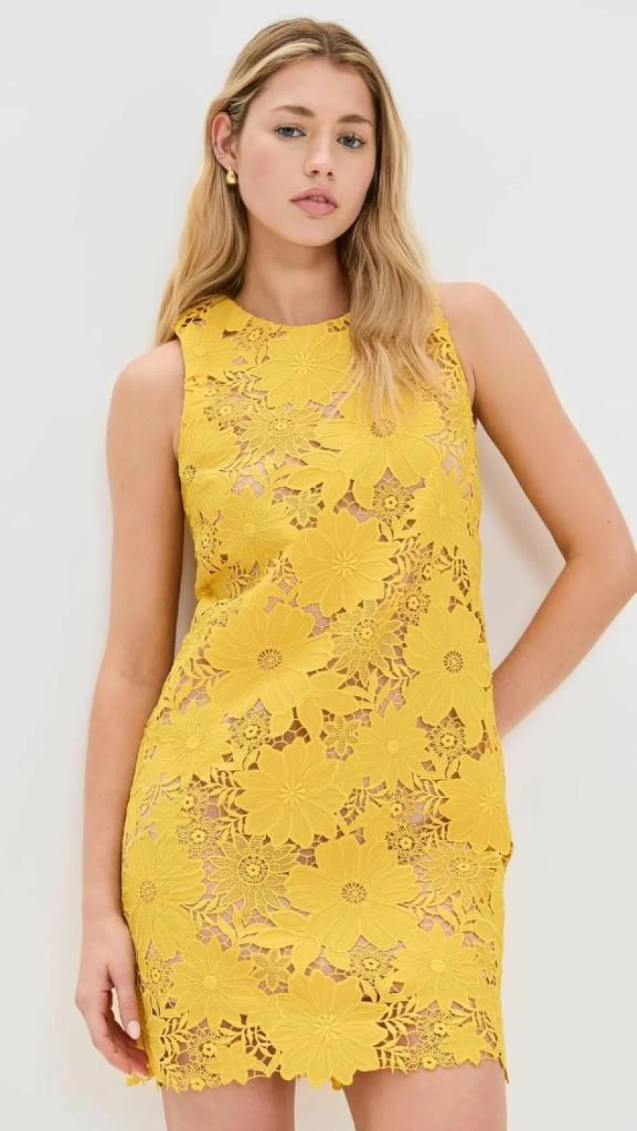 Le Superbe Women's Floral Sunflower Shift Dress - Summer Casual Sleeveless A-Line Dress