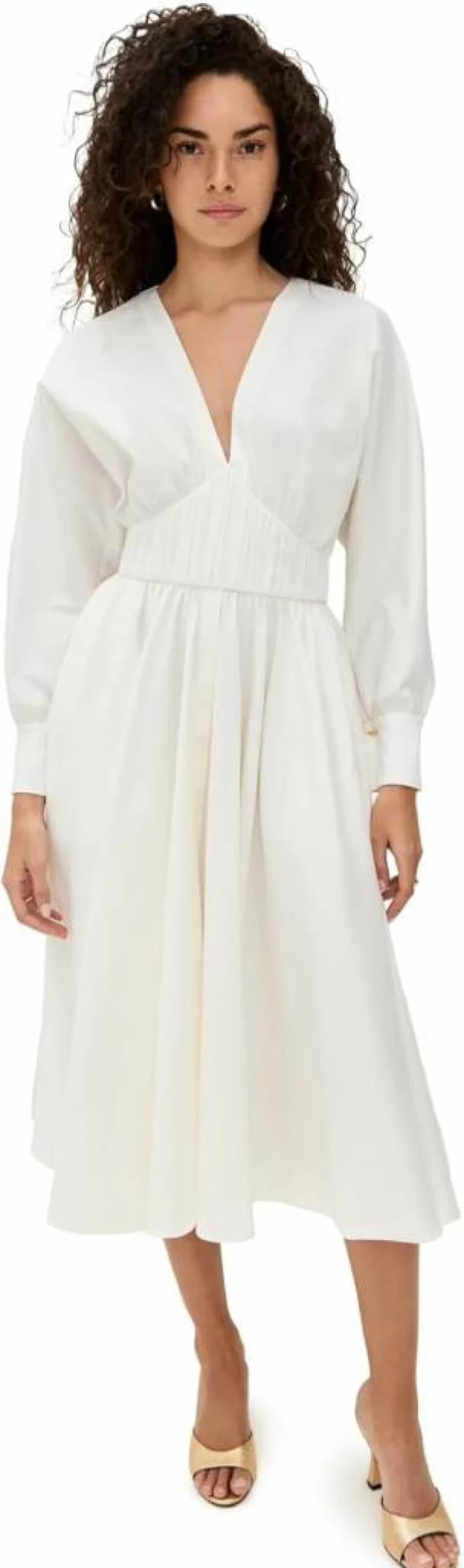 ALEXIS Women's Viro Dress - Elegant Flowy Summer Dress with V-Neck and Short Sleeves