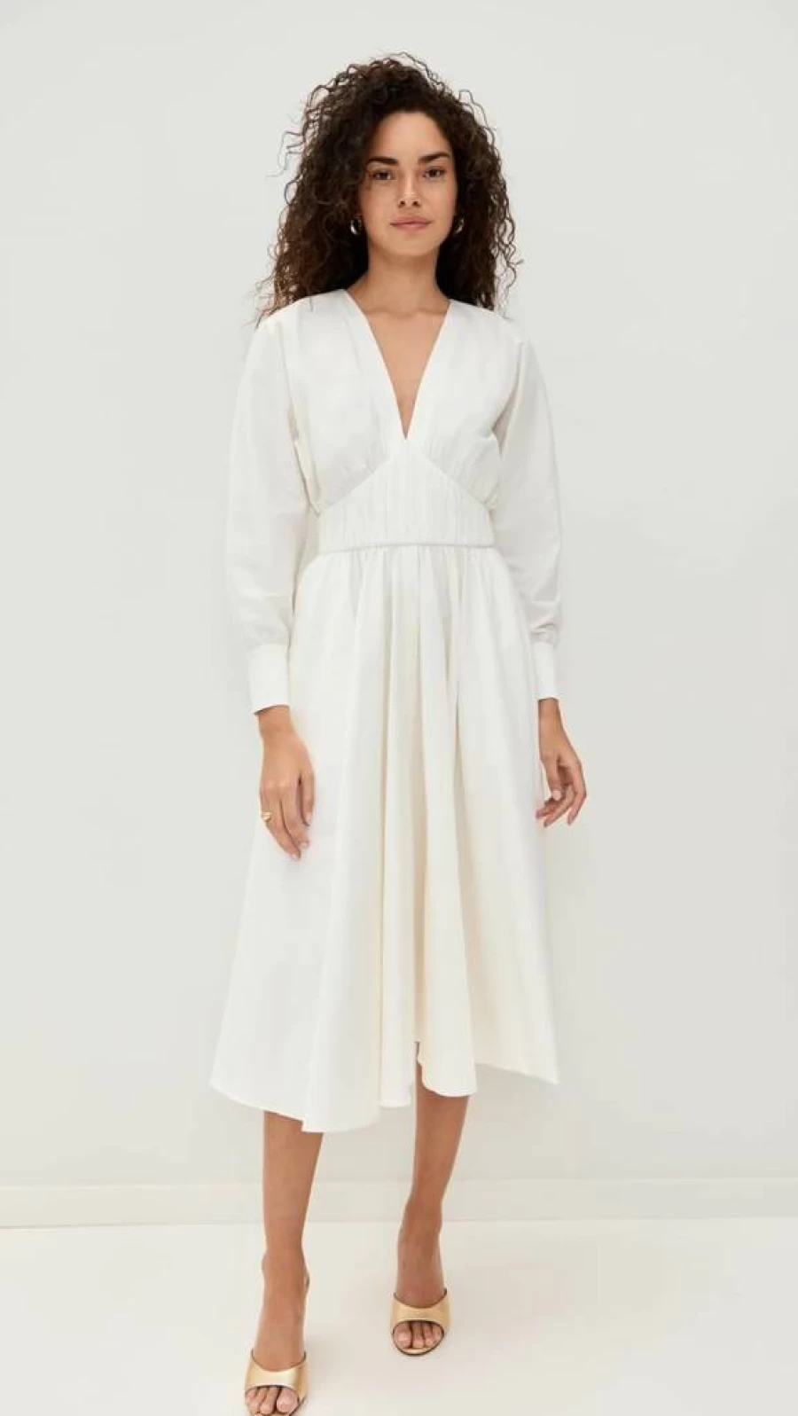 ALEXIS Women's Viro Dress - Elegant Flowy Summer Dress with V-Neck and Short Sleeves