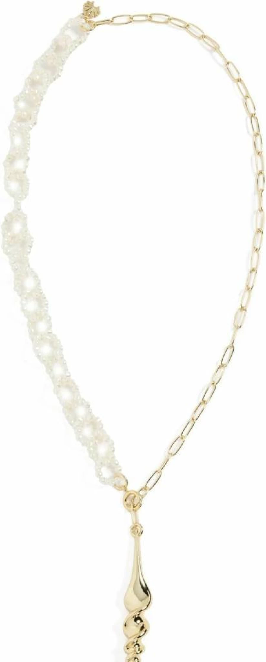 Lele Sadoughi Turritella Lariat Necklace for Women - Elegant Layered Chain Jewelry