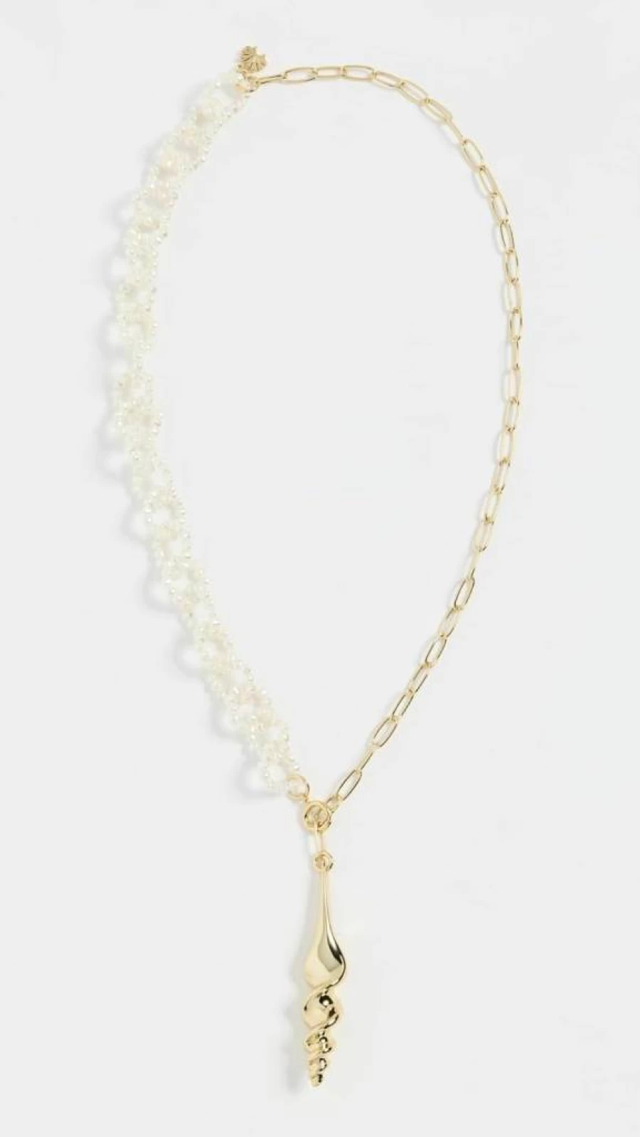 Lele Sadoughi Turritella Lariat Necklace for Women - Elegant Layered Chain Jewelry