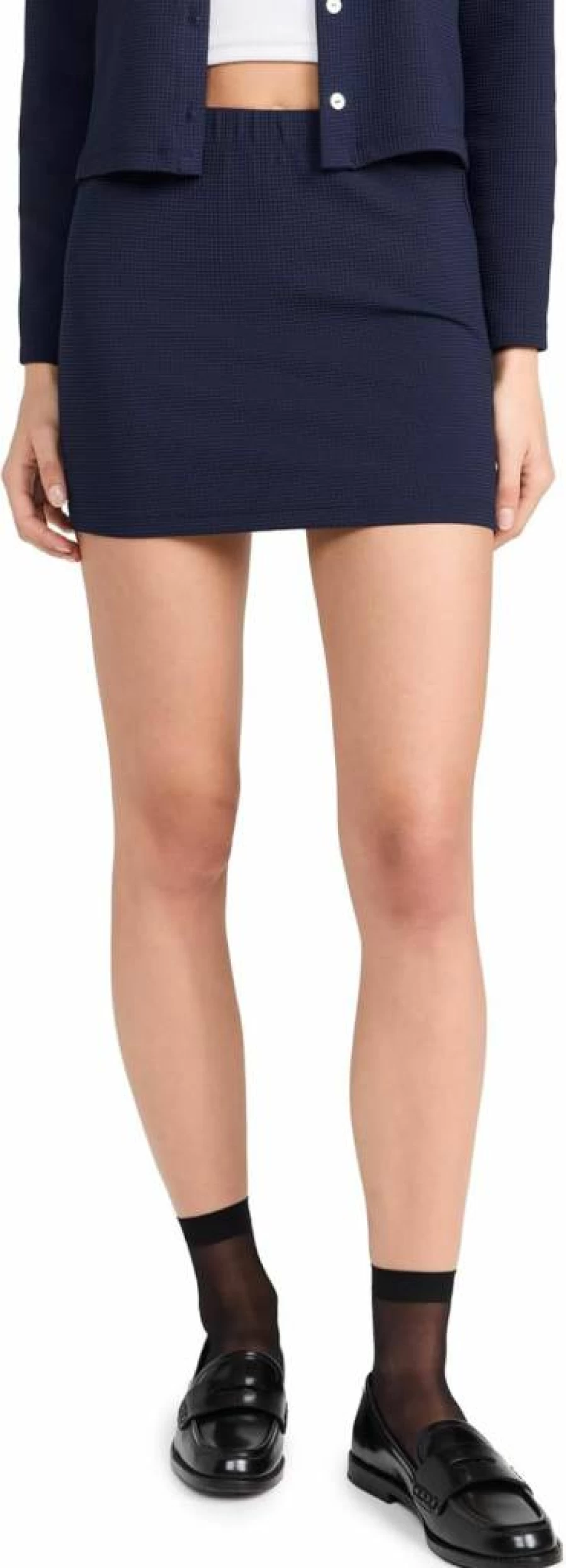 DONNI. Women's Box Weave Stretch Skirt - Comfortable & Stylish A-Line Skirt for Everyday Wear