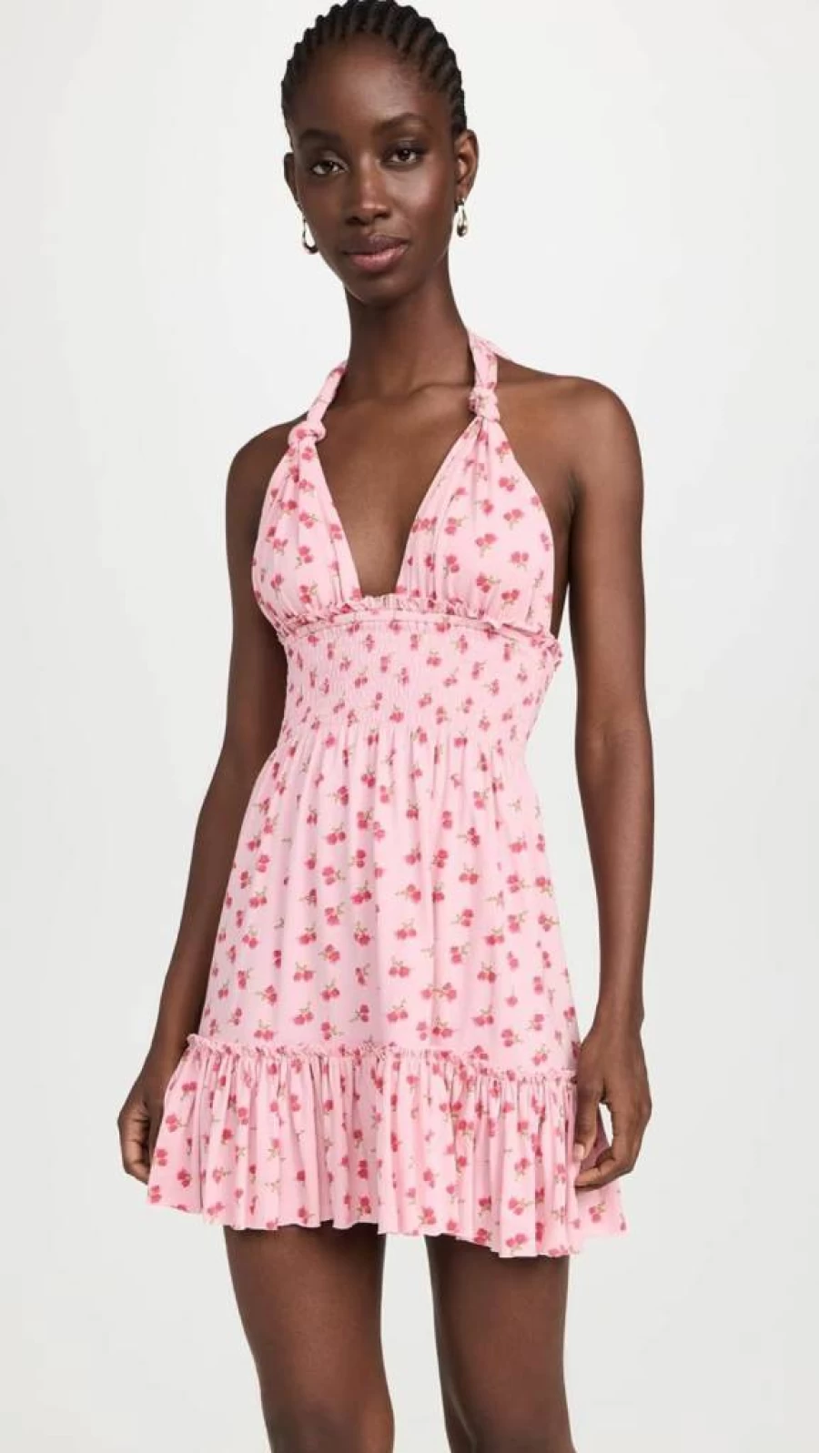 LOVESHACKFANCY Aisling Floral Print Midi Dress for Women - Boho Chic Summer Dress
