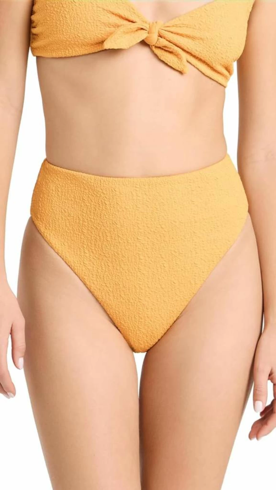 Mara Hoffman Women's Imina Bikini Bottoms | High-Waisted Swimwear | Premium Swim Bottom