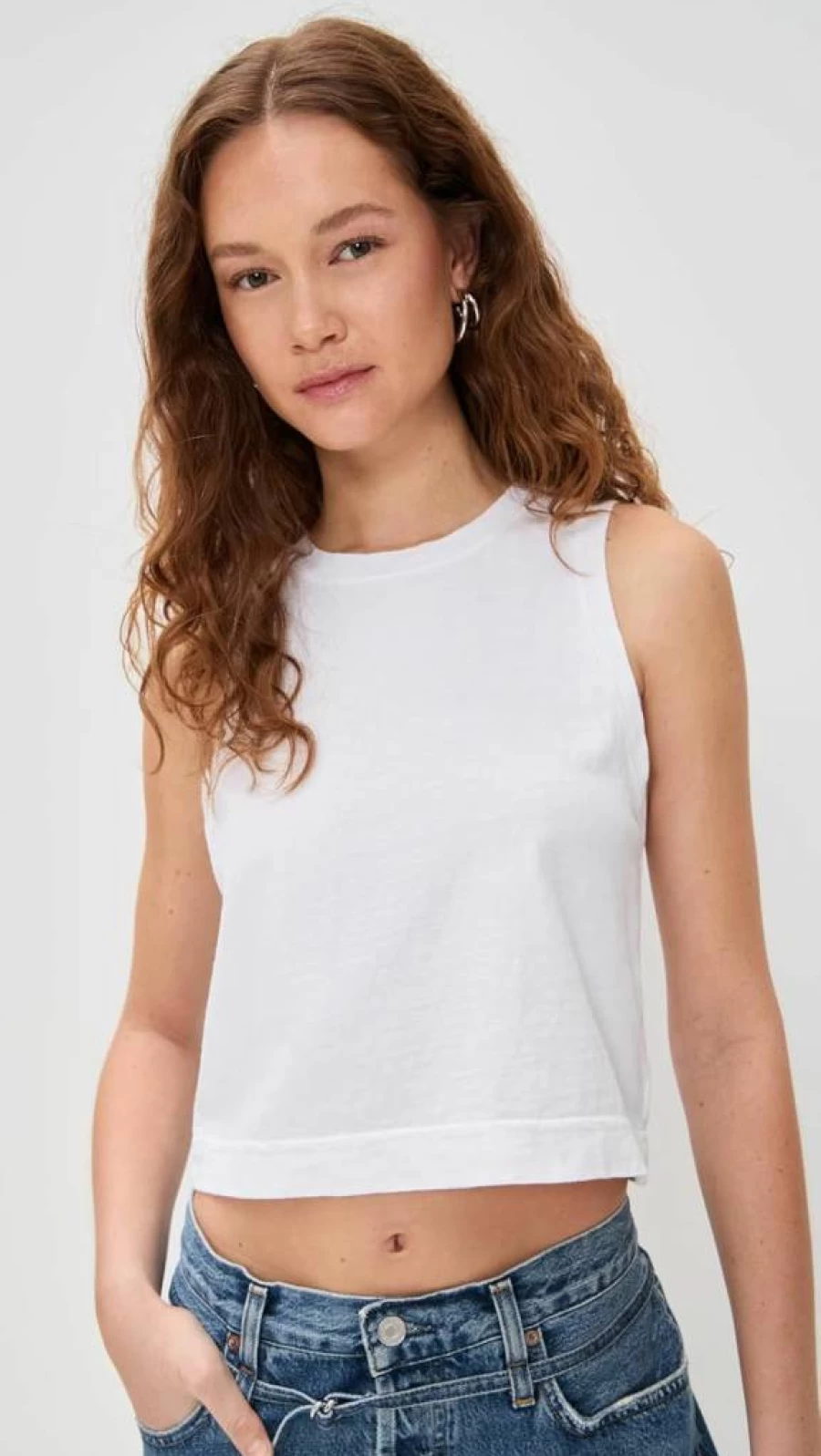 PerfectWhiteTee Women's Gracie Tank Top - Soft Cotton Casual Slim Fit Cami