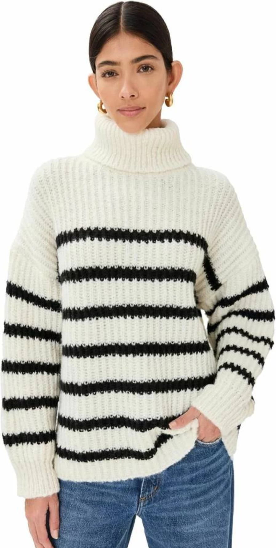 Line & Dot Women's Ariel Knit Sweater - Soft Casual Pullover for Everyday Wear