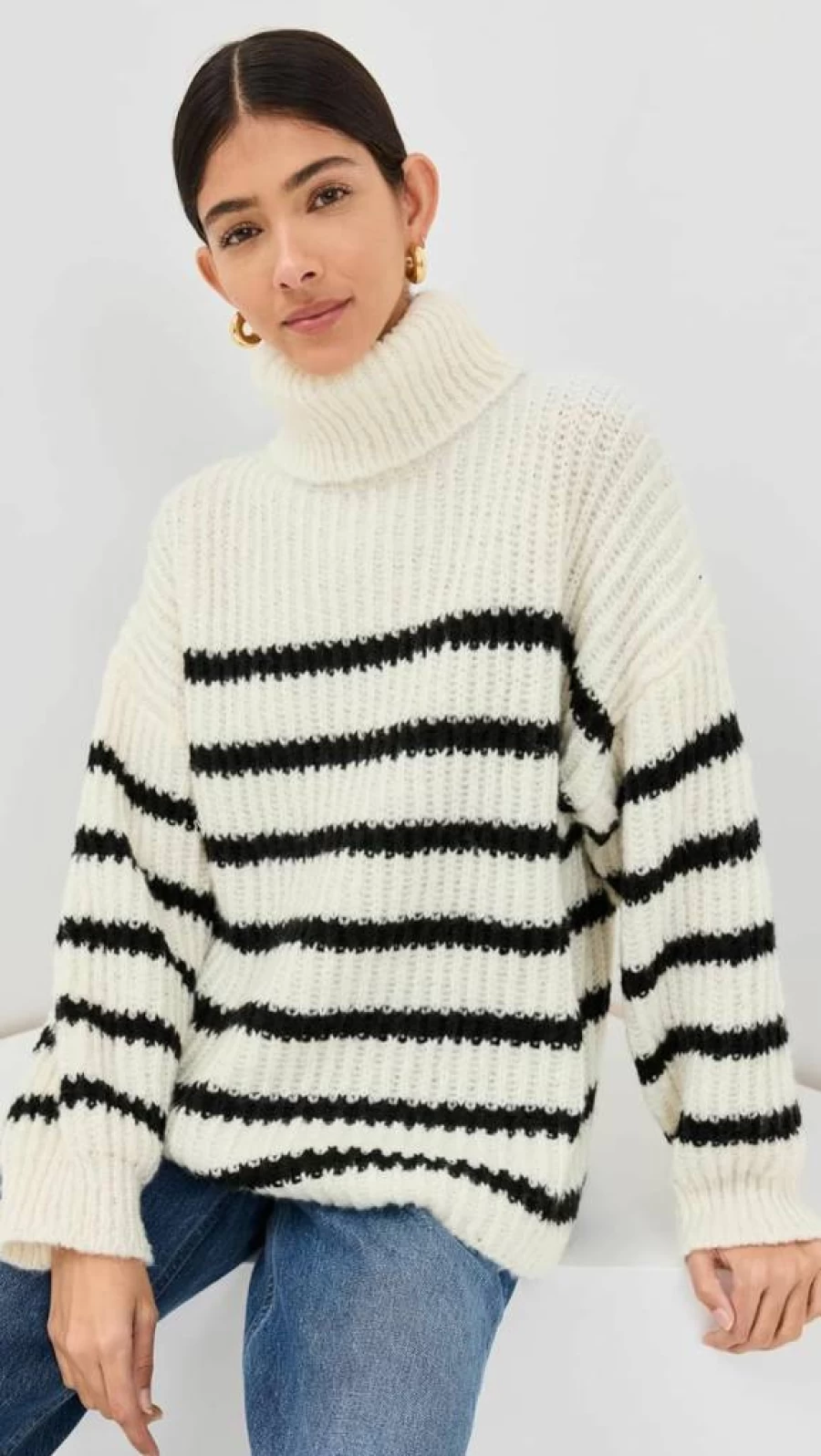 Line & Dot Women's Ariel Knit Sweater - Soft Casual Pullover for Everyday Wear