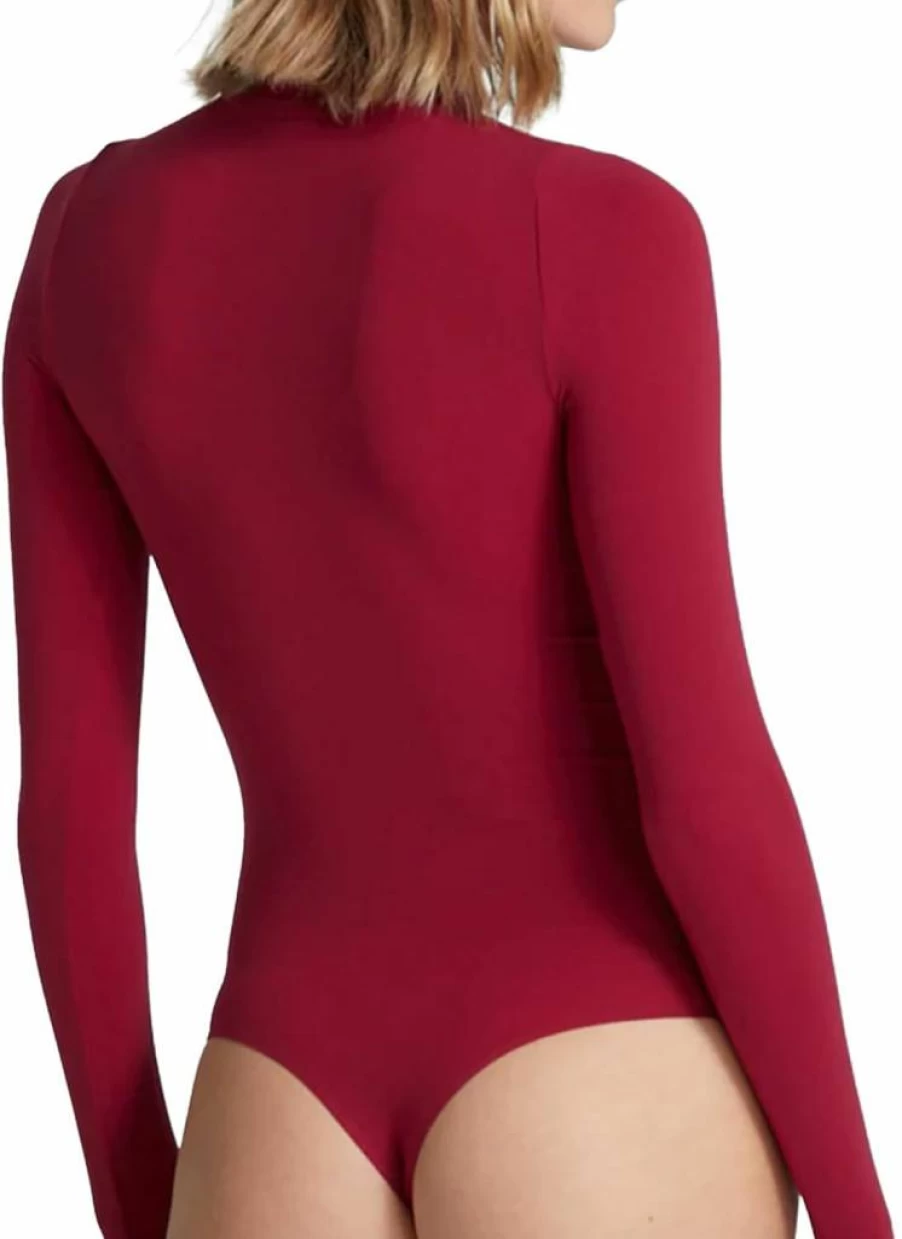 Commando Women's Ballet Long Sleeve Turtleneck Bodysuit - Stretchy Shapewear for Slimming & Tummy Control, One Size Fits Most, Machine Washable Seamless Basics