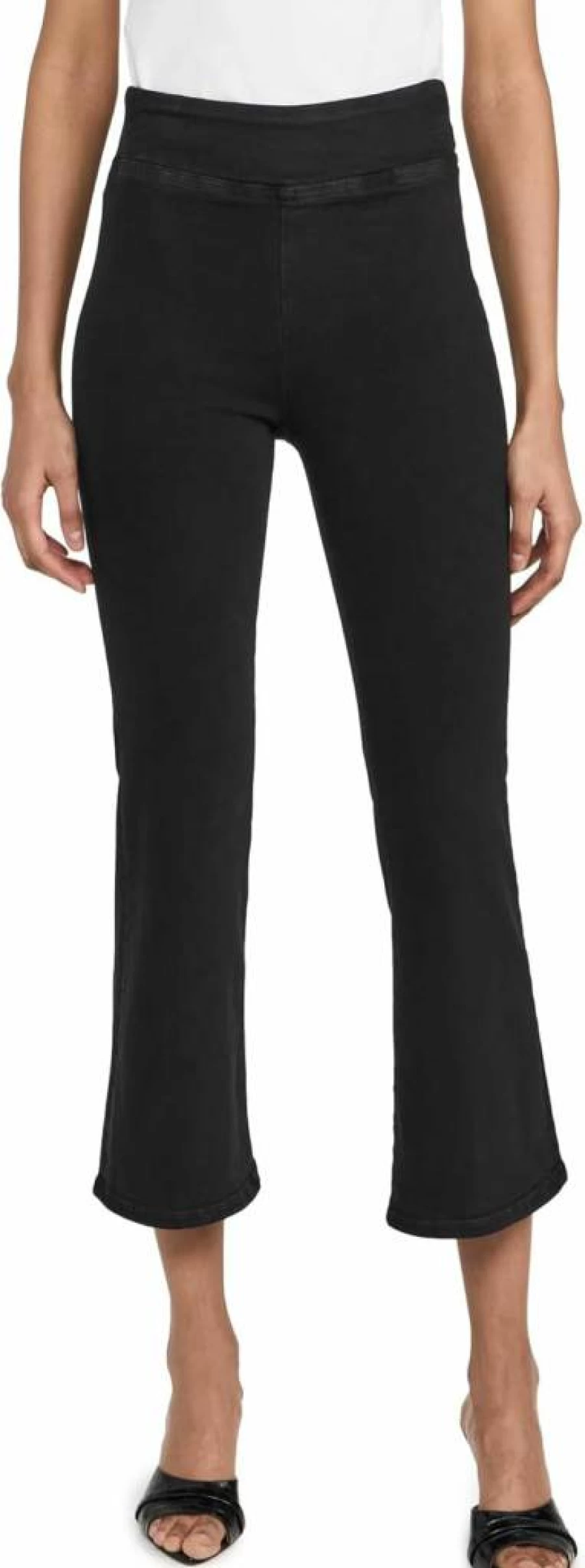 FRAME Women's JetSet Crop Bootcut Jeans - High-Waisted Mini Boot Fit Denim