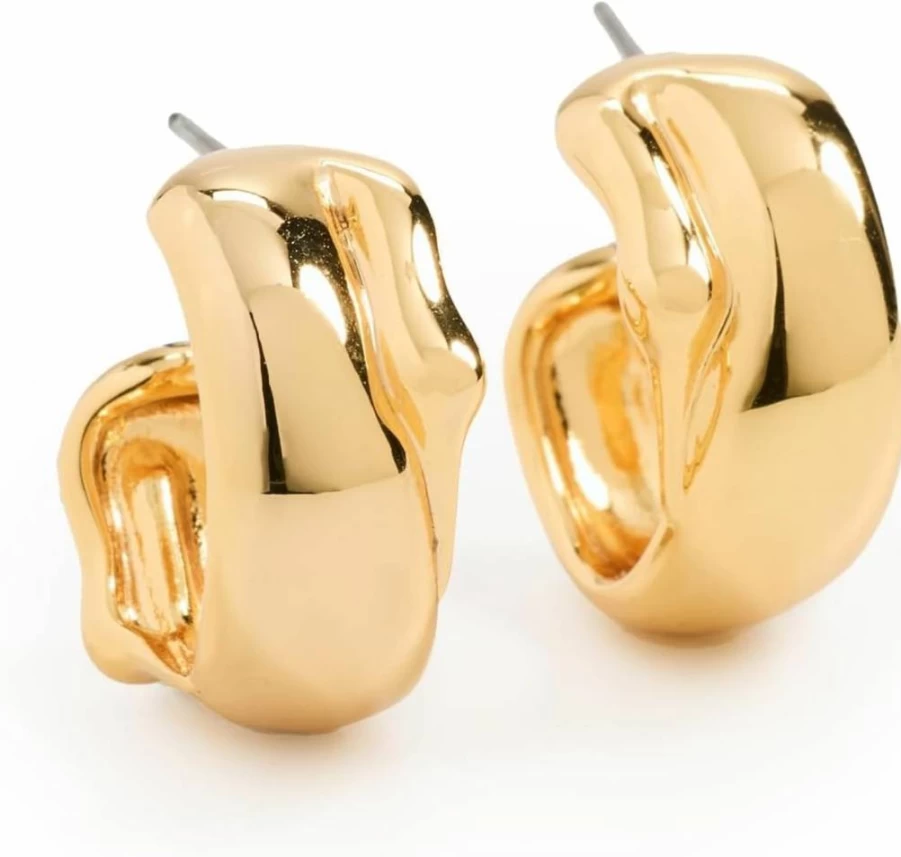 JENNY BIRD Esme Hoops for Women - Sterling Silver Huggie Earrings with Secure Closure