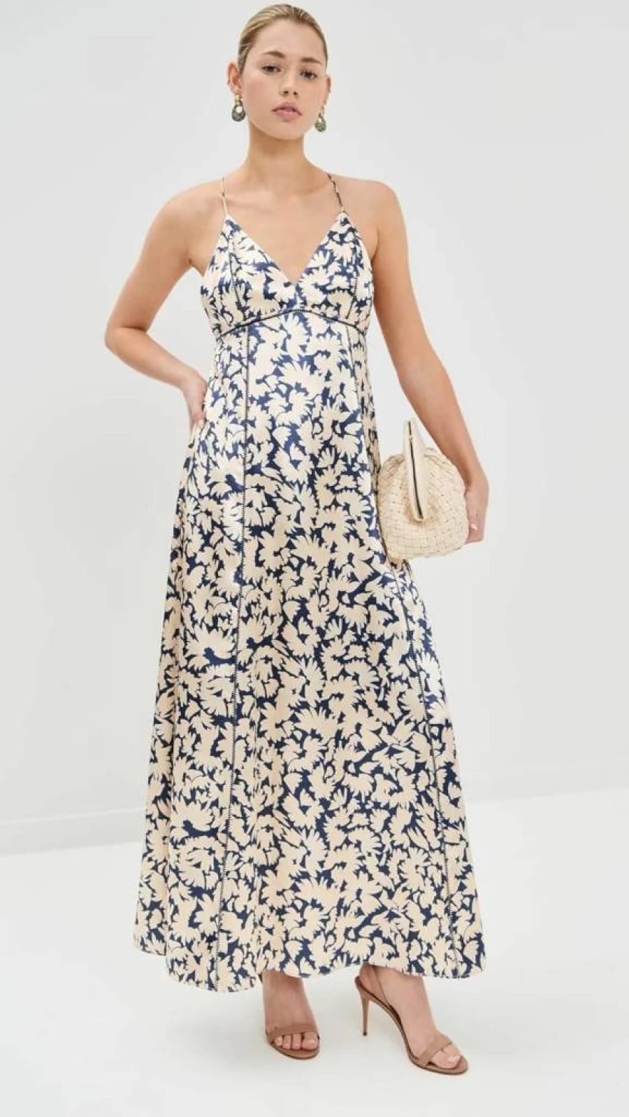 Ulla Johnson Women's Evie Dress - Floral Printed Summer Maxi Dress with Ruffles