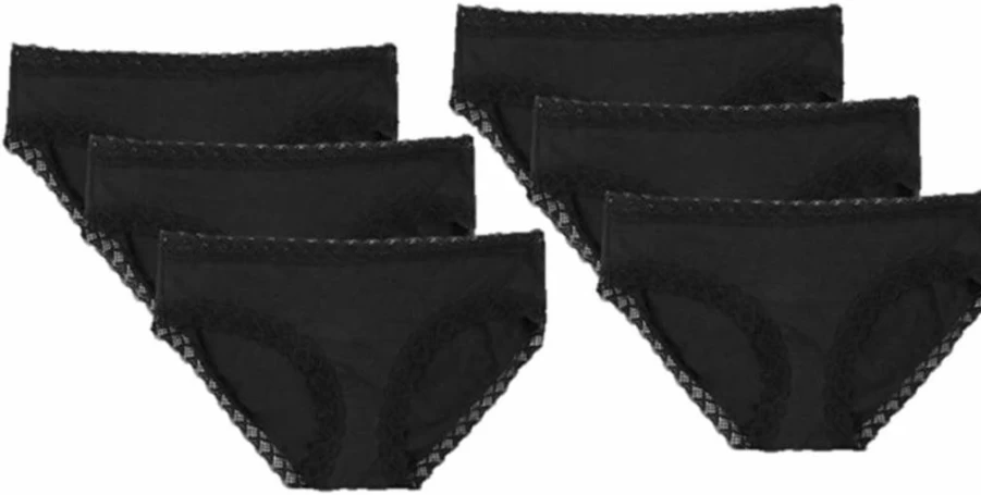 Natori Women's Bliss Girl Brief 6-Pack - Soft Cotton Underwear Multipack for Comfort & Everyday Wear