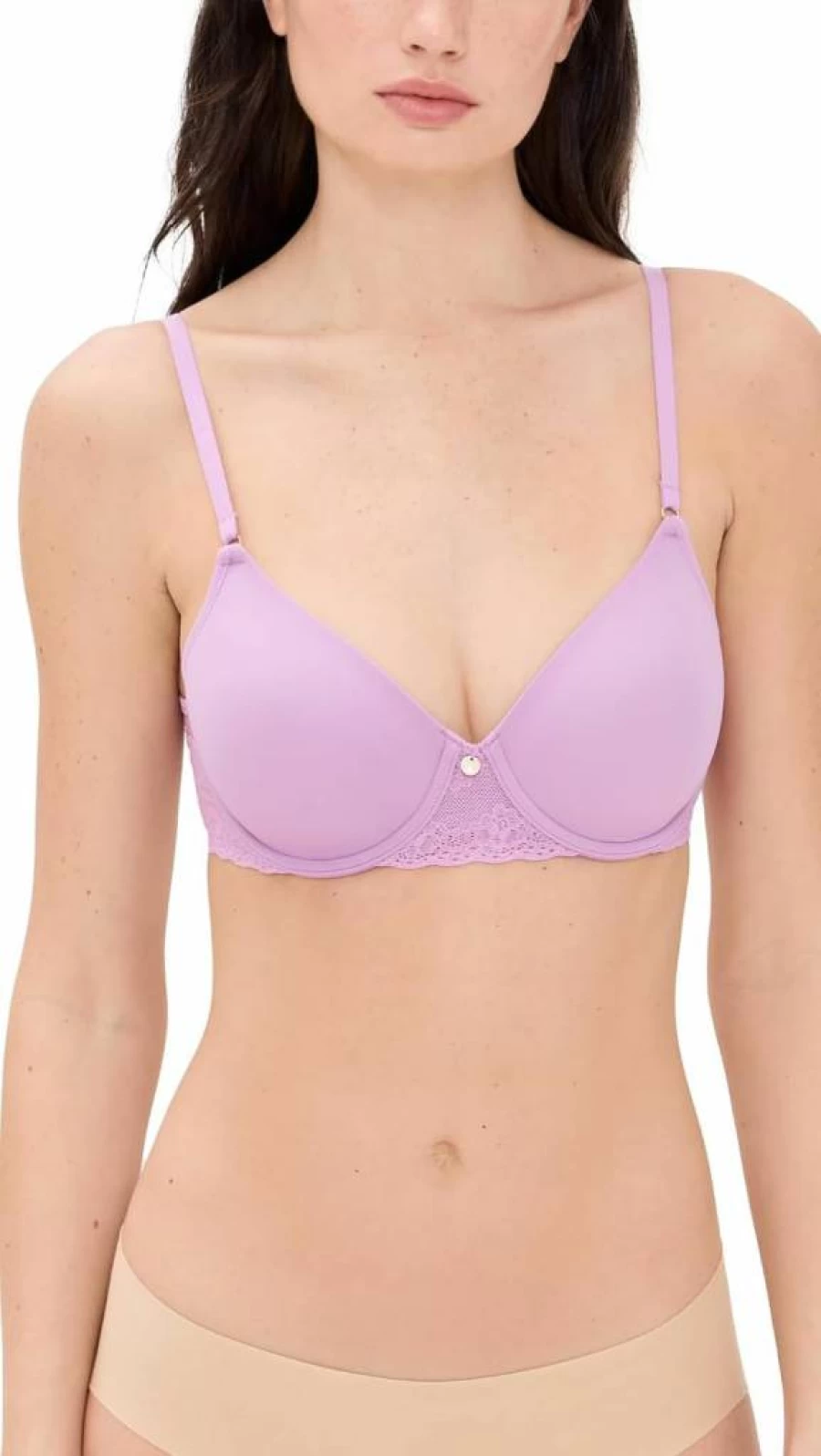 Natori Women's Bliss Perfection Underwire Bra - Comfortable Contour Support Lace Demi Cup