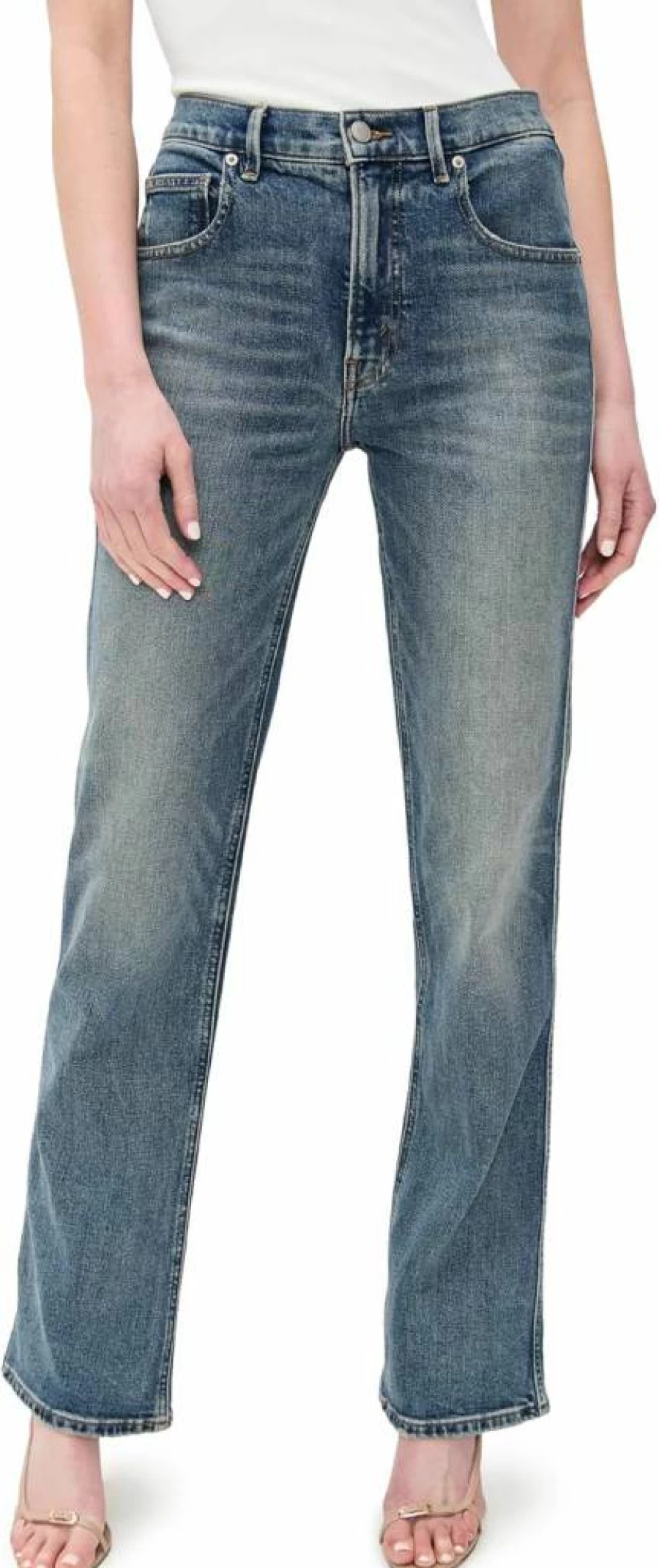 Good American Women's Bootcut Jeans - Classic Fit Standard Denim Pants