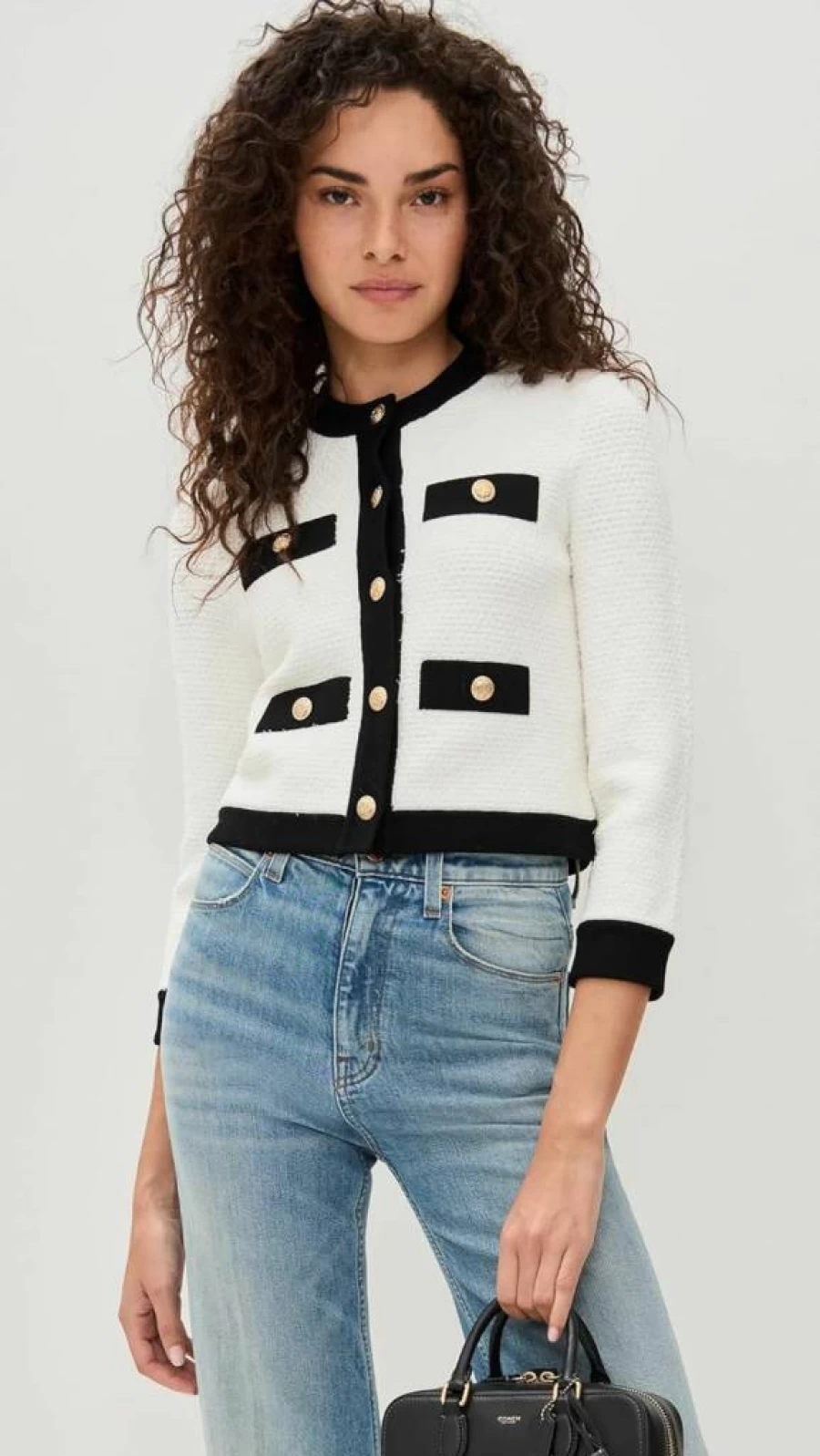 Alice + Olivia Women's Claira Open Front Cardigan Sweater - Elegant Knit Wrap