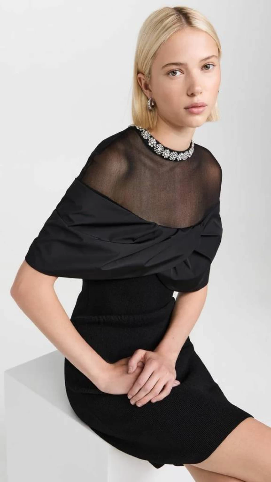 Rebecca Vallance Maeve Knit Mini Dress for Women - Stylish Short Sleeve Bodycon Dress