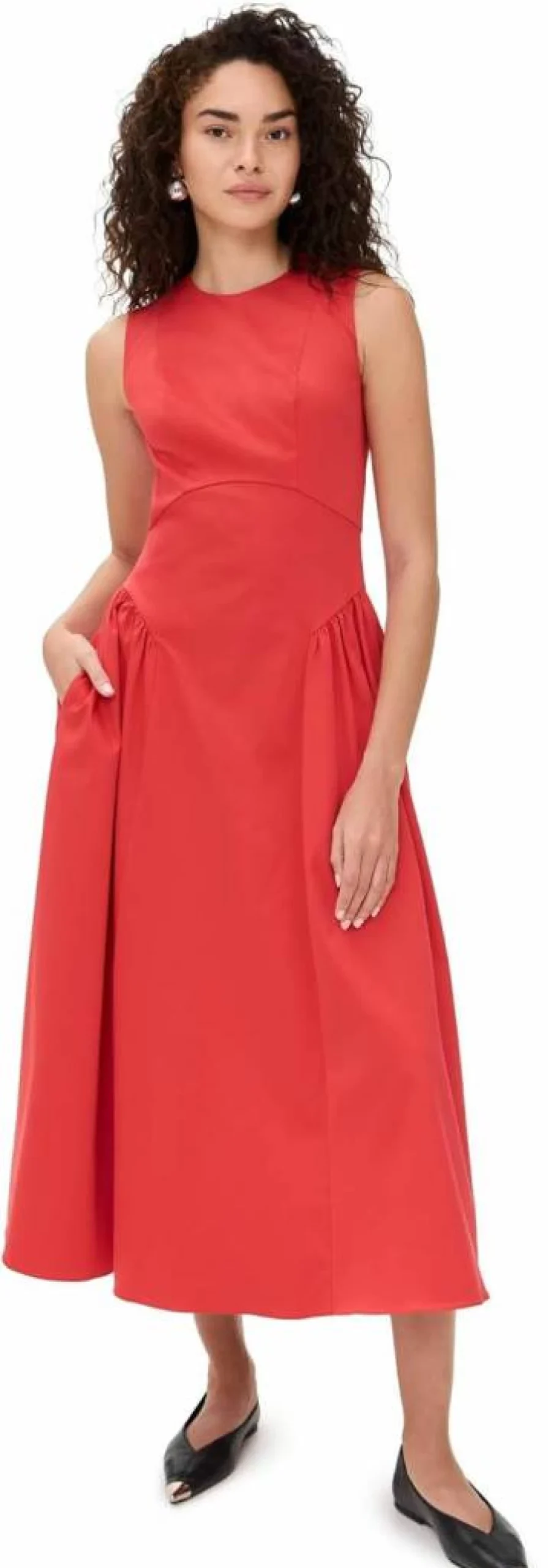 Shoshanna Women's Grayson Dress - Cotton Poplin Fontana Style Summer Casual Wear