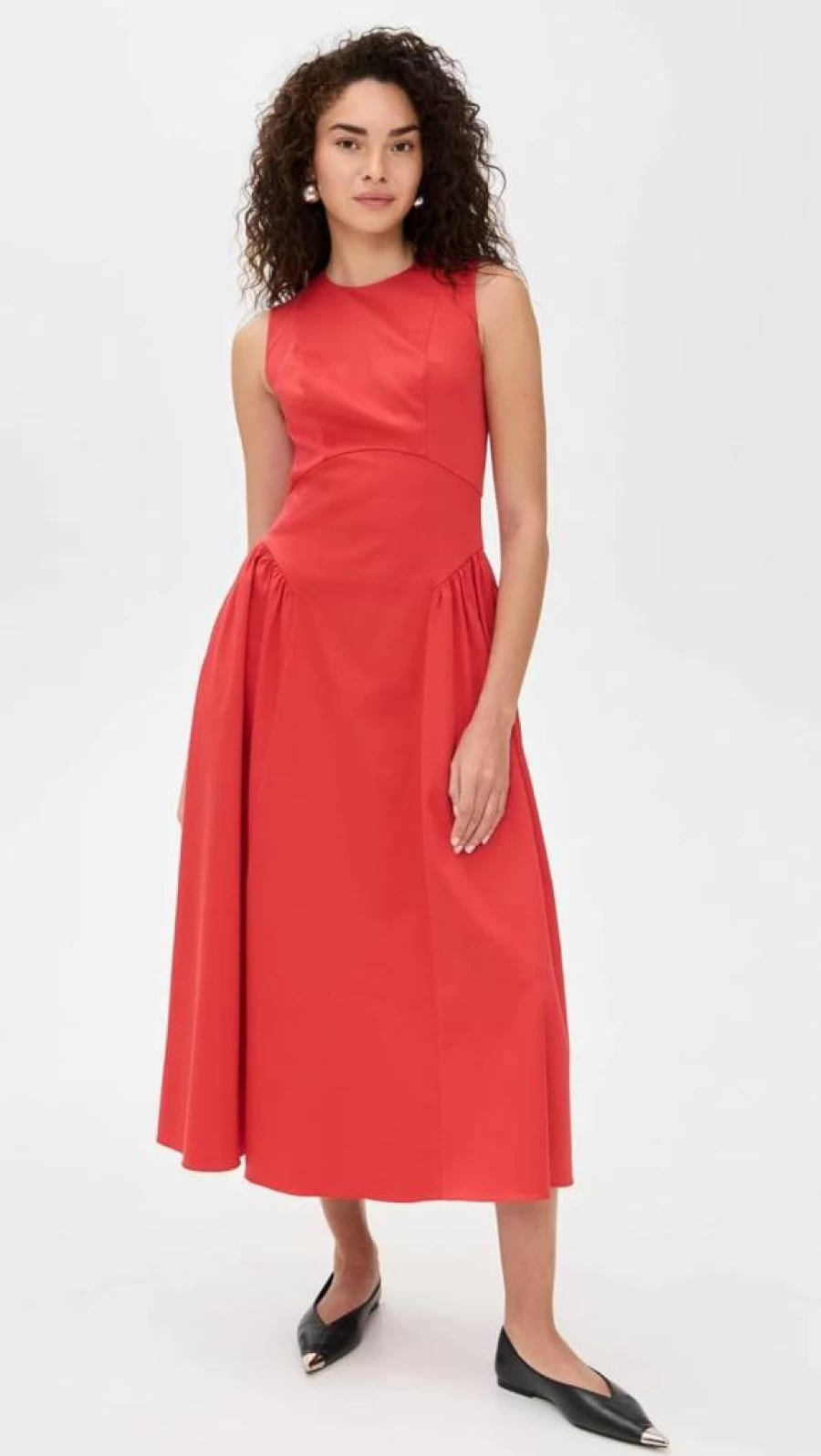 Shoshanna Women's Grayson Dress - Cotton Poplin Fontana Style Summer Casual Wear