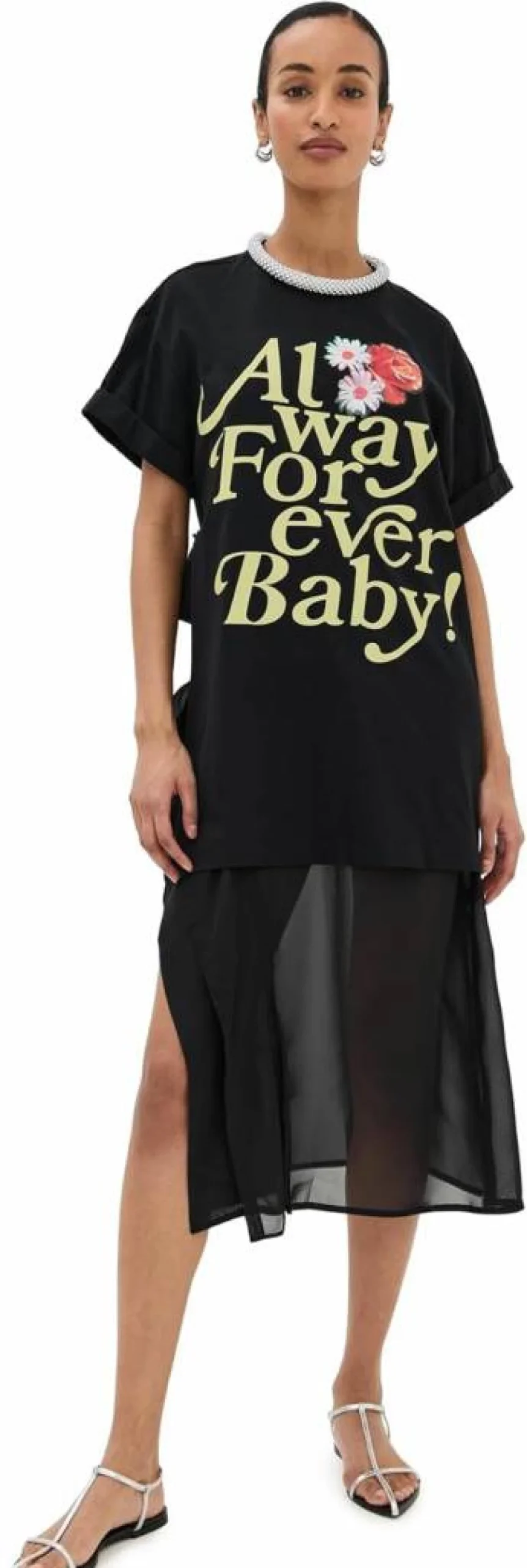 3.1 Phillip Lim Women's Always Forever Baby Tee Dress - Casual Short Sleeve Mini Dress