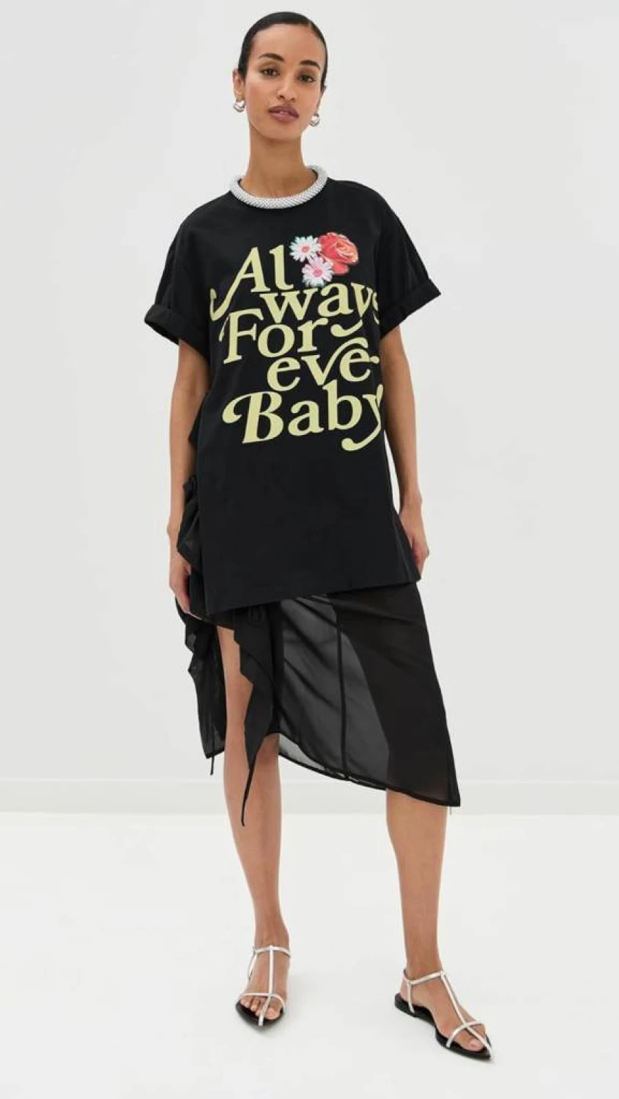 3.1 Phillip Lim Women's Always Forever Baby Tee Dress - Casual Short Sleeve Mini Dress