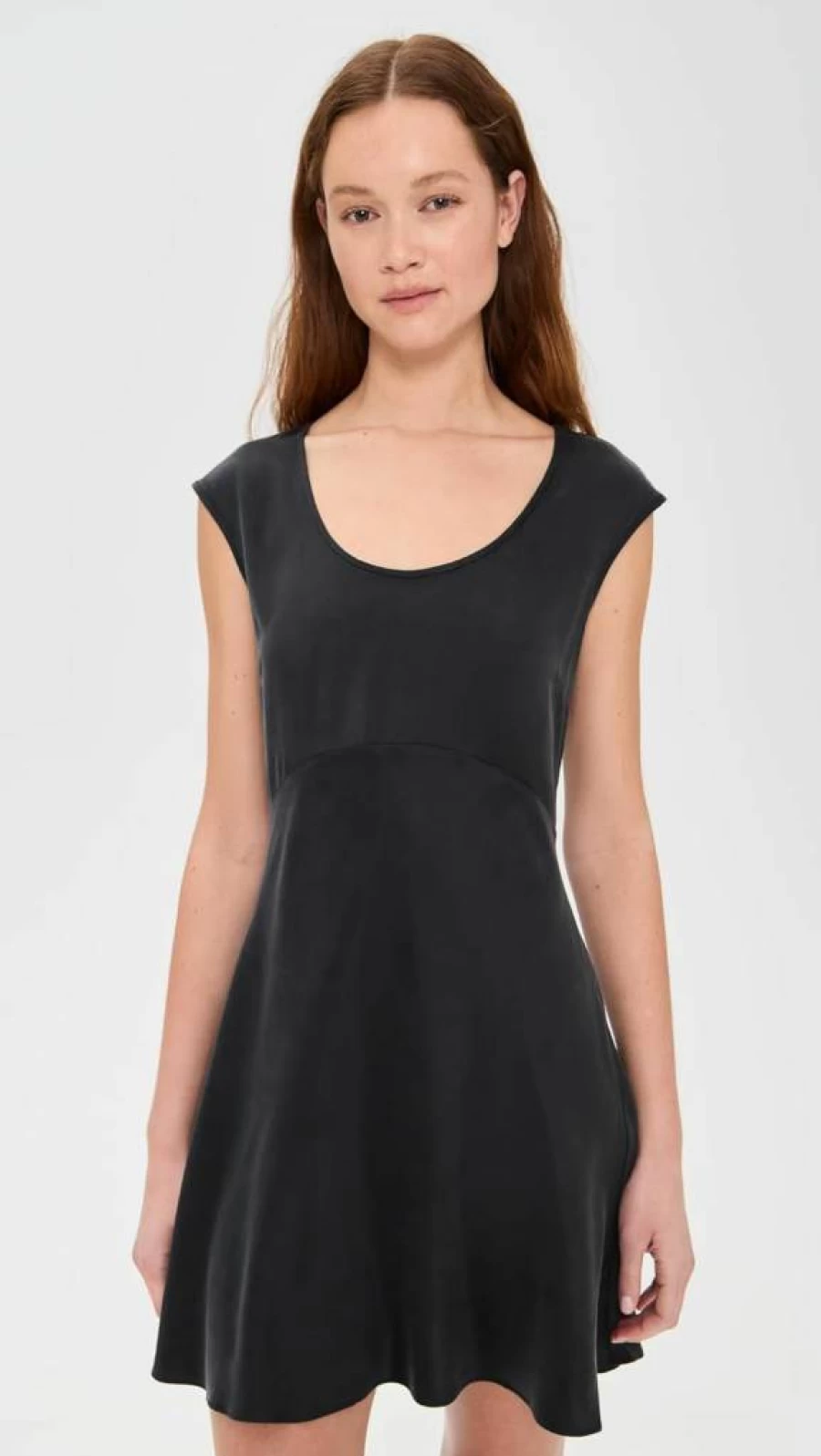 Lunya Washable Silk Mini Dress for Women - Cap Sleeve, Comfortable & Elegant