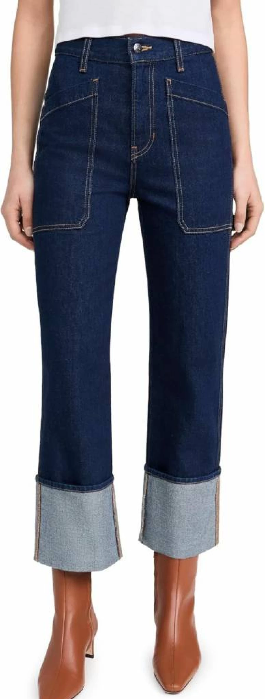 Veronica Beard Women's Dylan High Rise Straight Leg Jeans - Classic Blue Denim Pants for a Stylish Fit
