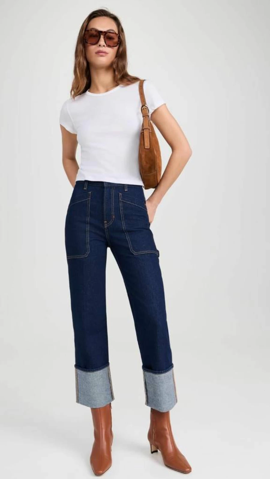 Veronica Beard Women's Dylan High Rise Straight Leg Jeans - Classic Blue Denim Pants for a Stylish Fit