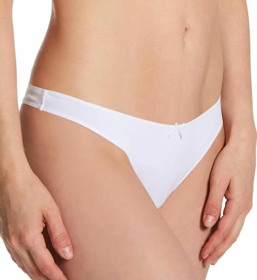 Eberjey Women's Ultra-Soft Pima Cotton Thong Underwear - Comfortable Stretch Panties