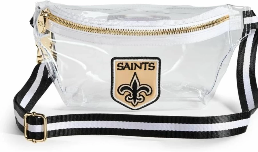 Stoney Clover Lane Saints Team Clear Waist Bag for Women - NFL New Orleans Fanny Pack