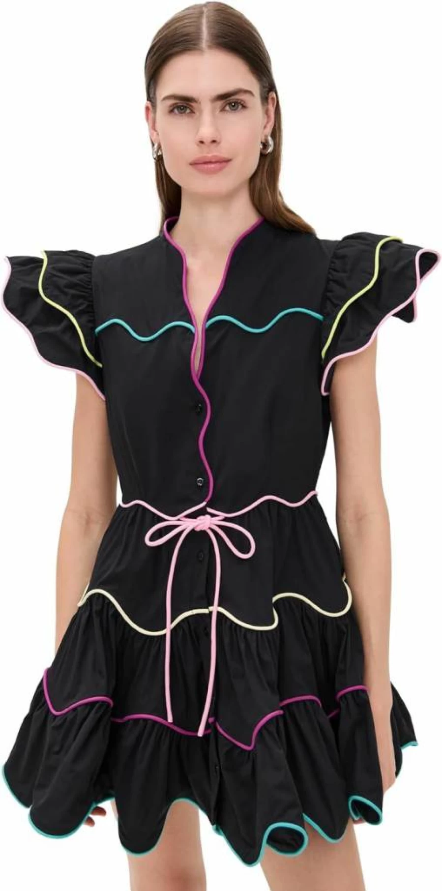CeliaB Women's Baba Cay Black Short Sleeve Dress