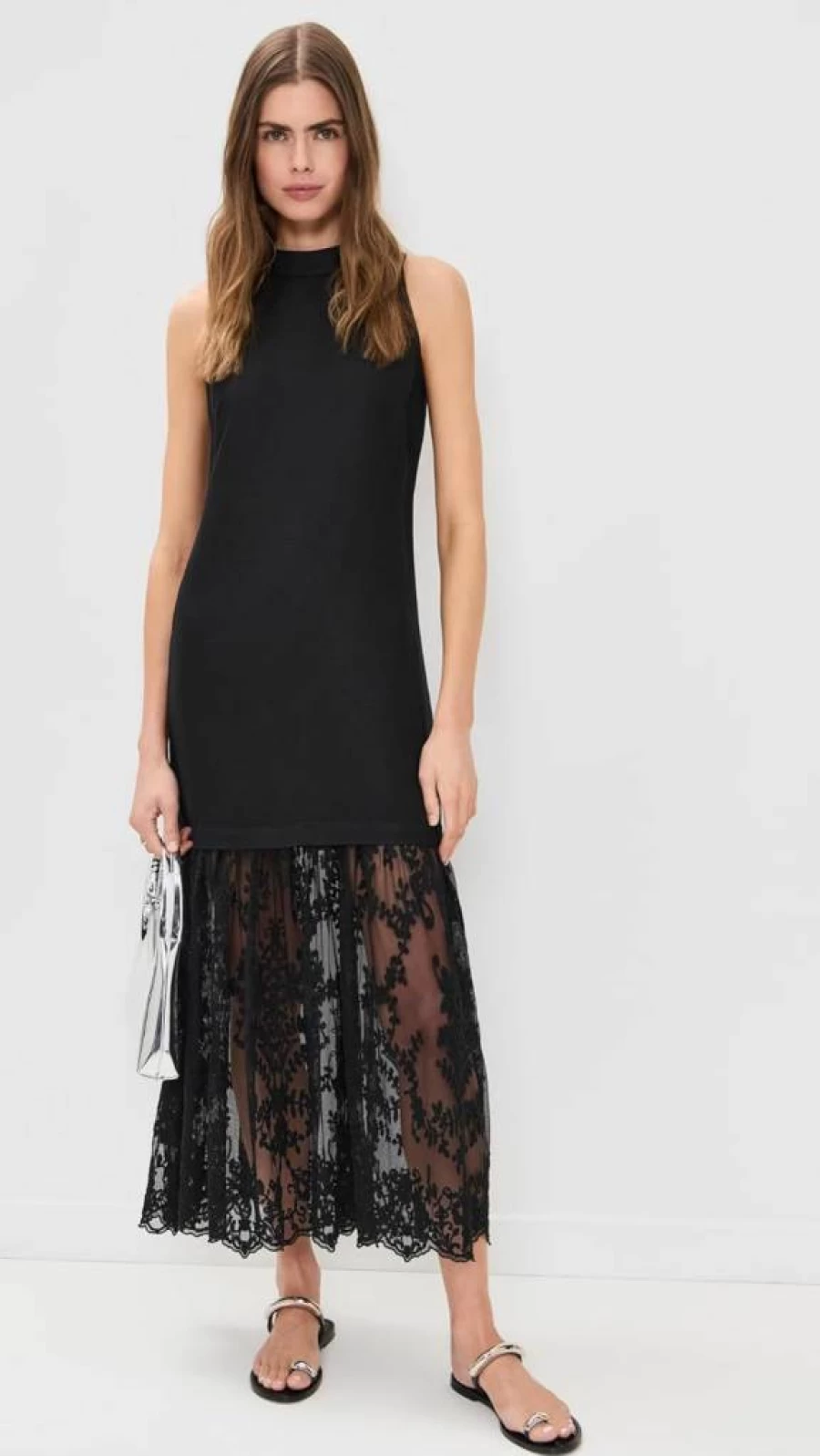Sea Women's Marja Embroidered Mesh Tank Dress - Floral Lace Beach Cover-Up